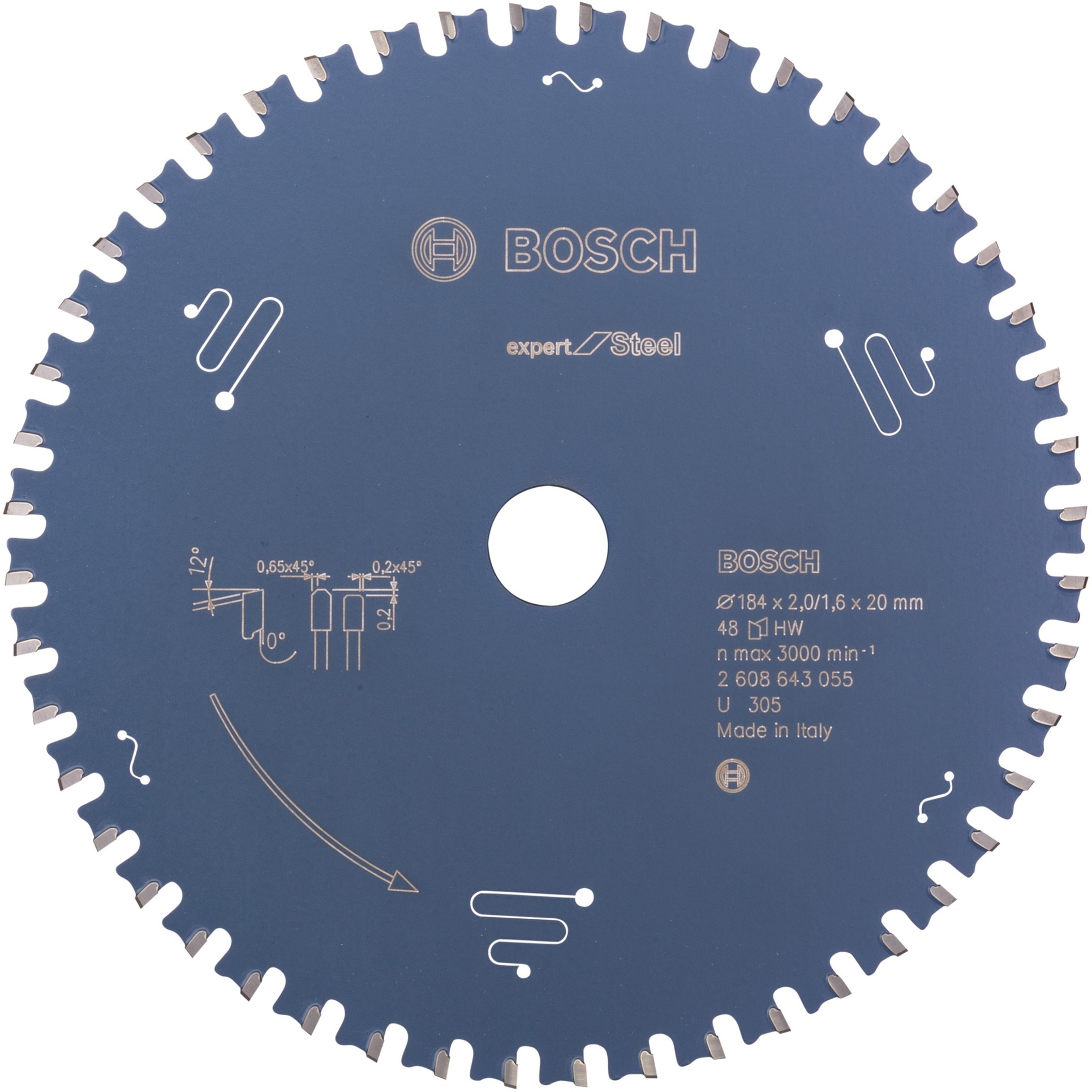 EXPERT Steel Kreissägeblatt, Ø 184mm, 48Z