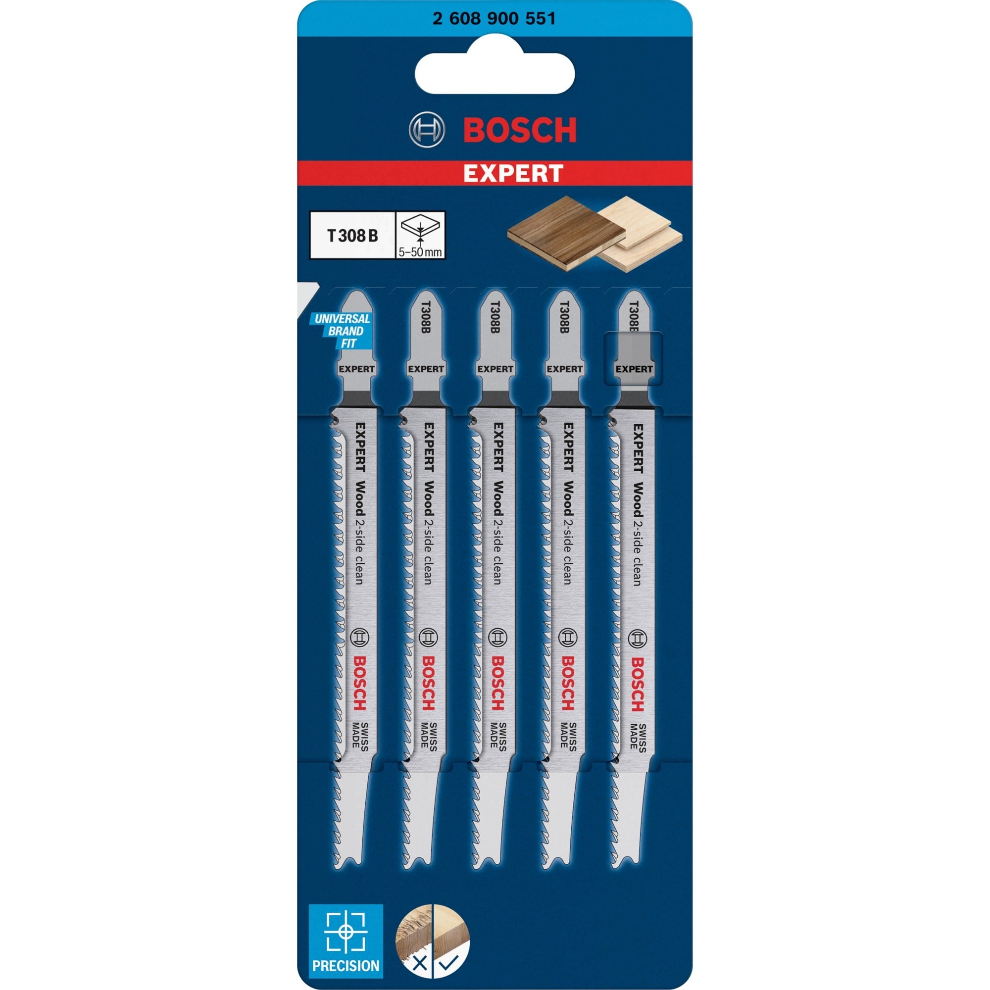 Expert Stichsägeblatt T 308 B ''Wood 2-side clean''