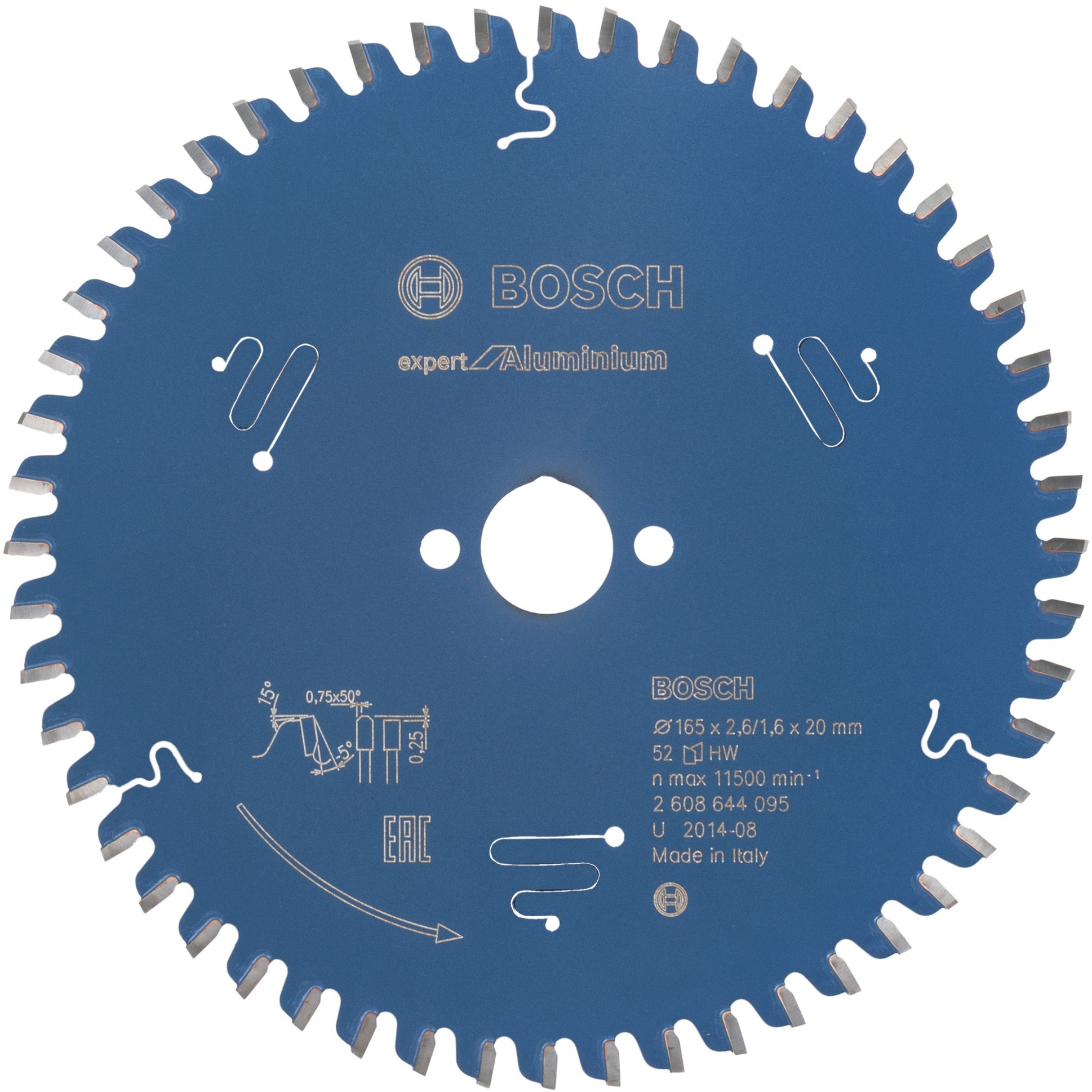 Kreissägeblatt Expert for Aluminium, Ø 165mm, 52Z