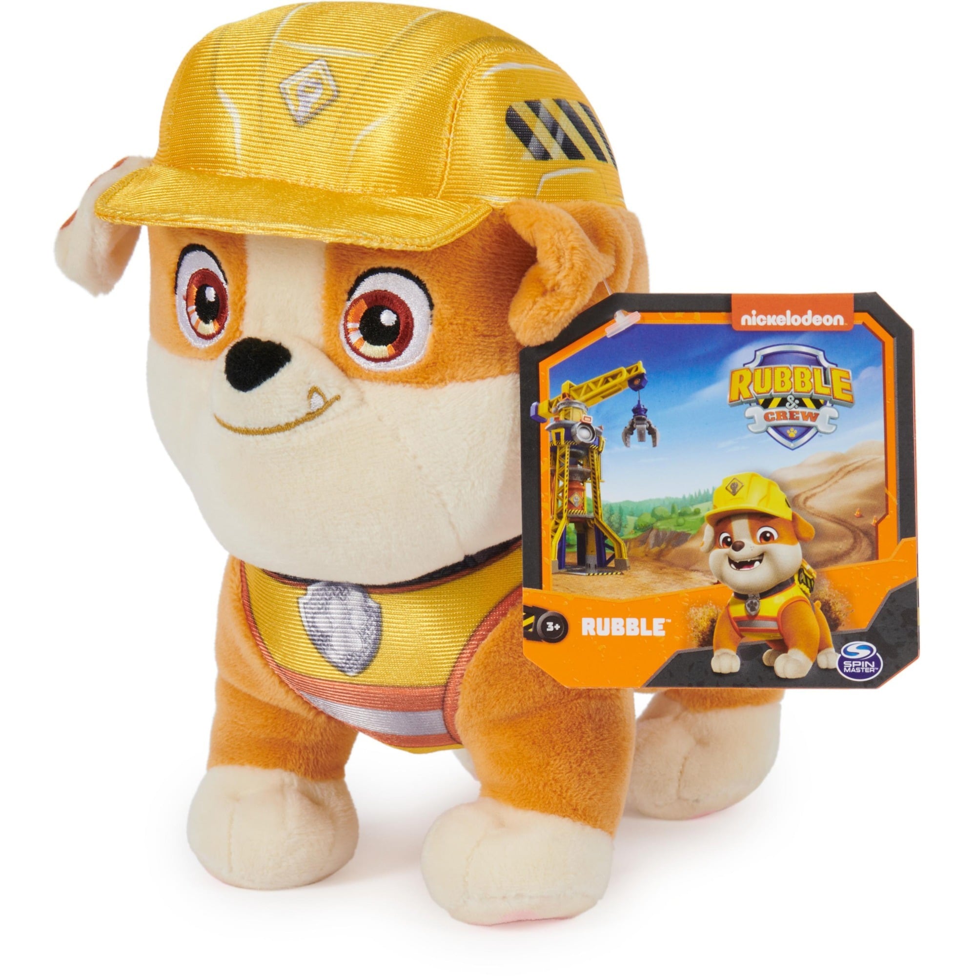 PAW Patrol Rubble Plüsch 20 cm Spin Master Rubble & Crew - Basis Plüsch 20 cm groß, Kuscheltier
