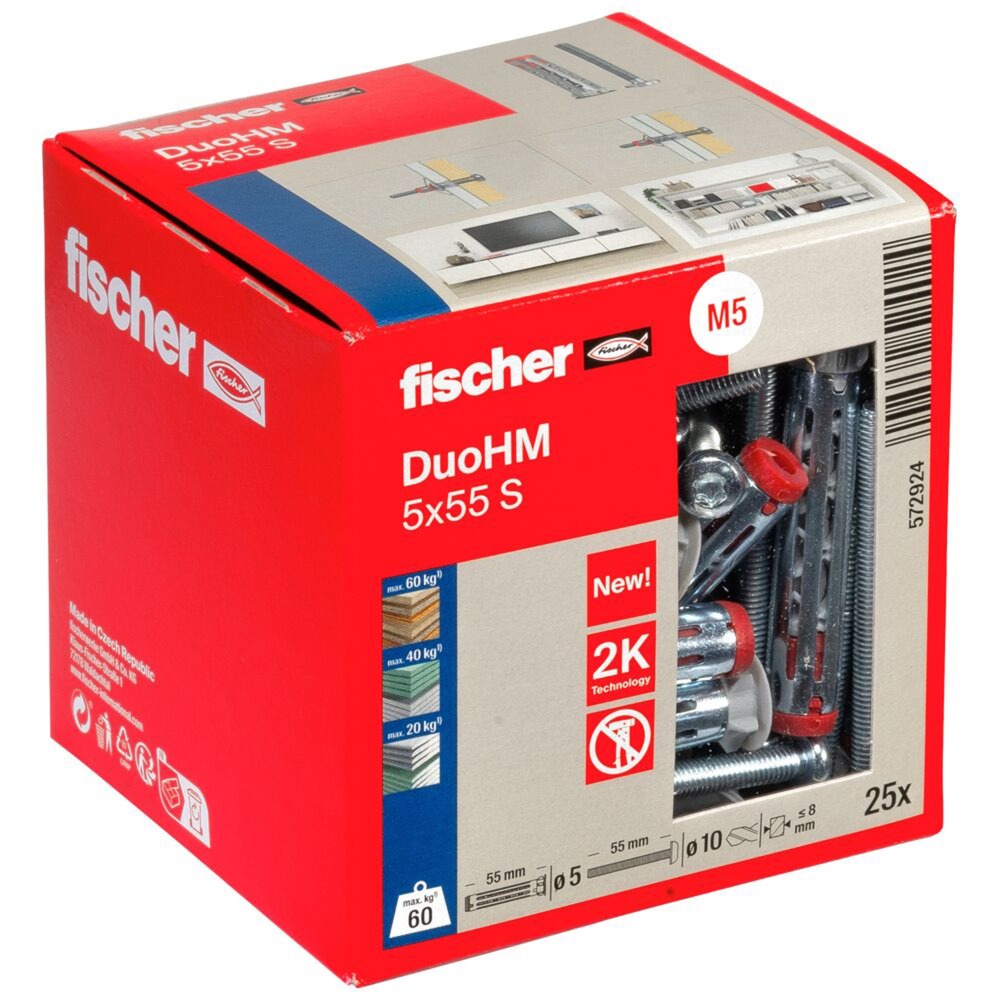 Hohlraumdübel DuoHM 5x55 S TX