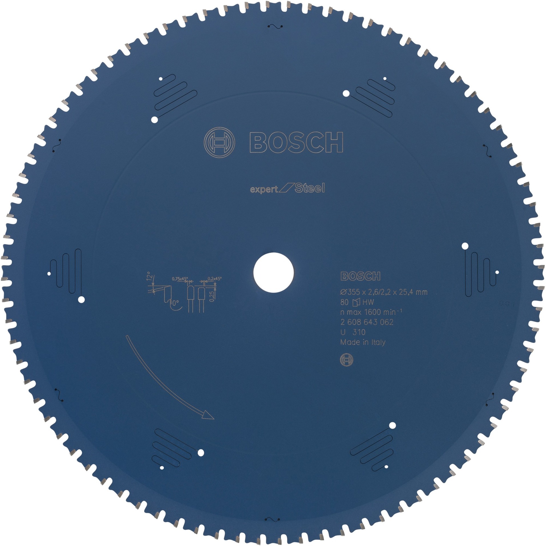 EXPERT Steel Kreissägeblatt, Ø 355mm, 80Z