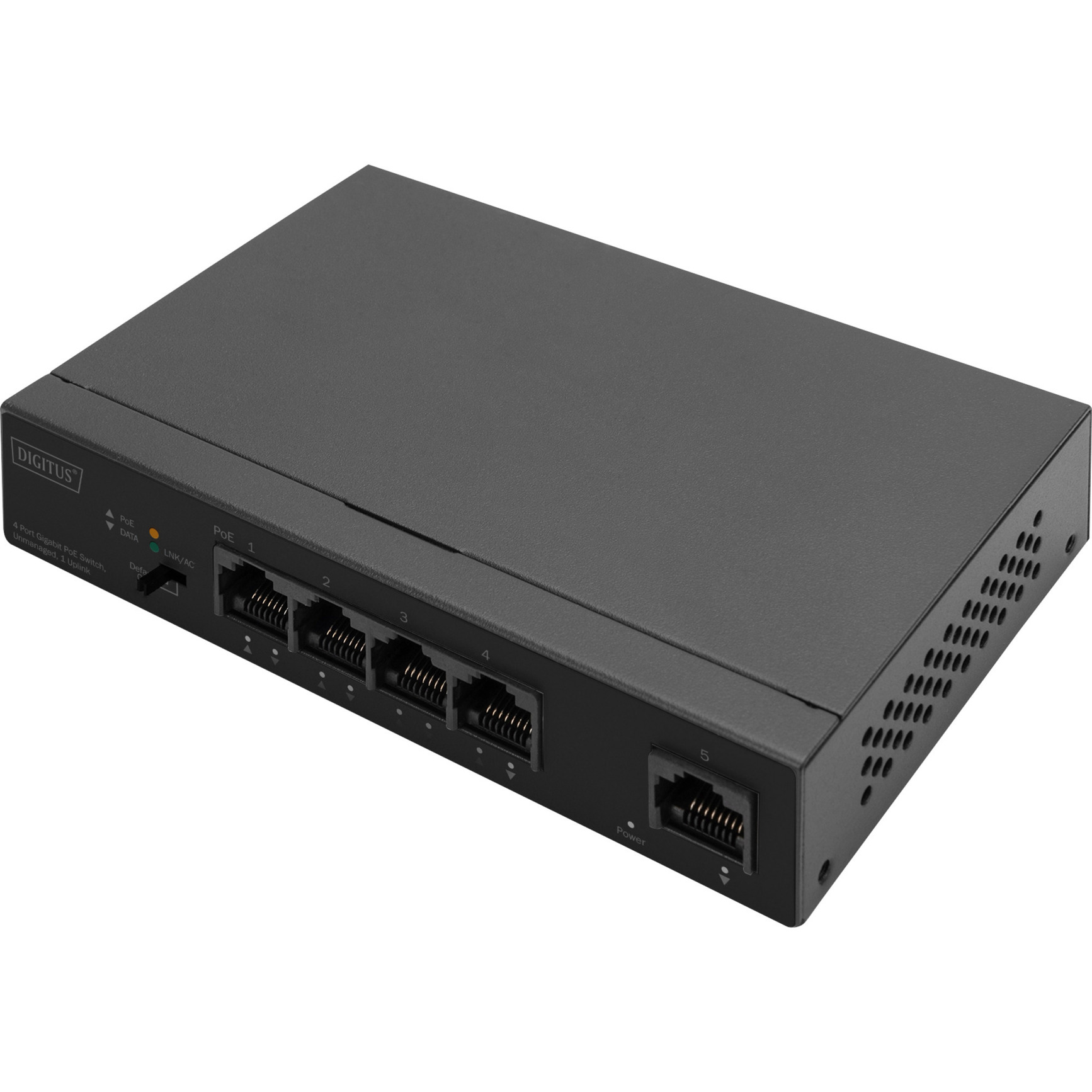 Digitus 4+1-Port Gigabit PoE, Switch schwarz