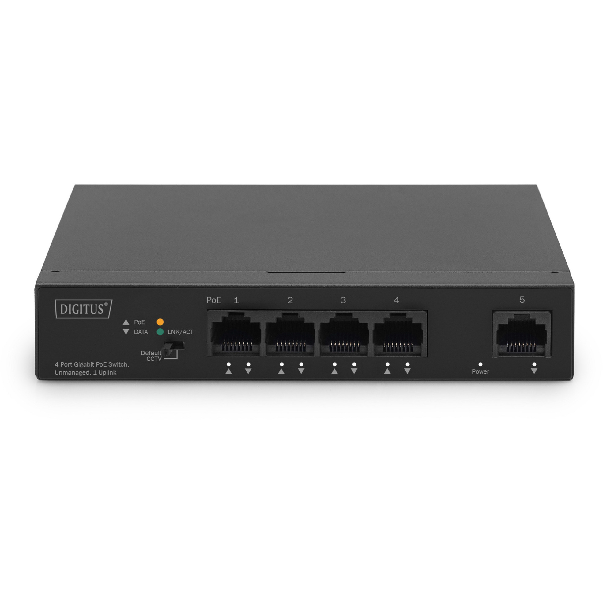 Digitus 4+1-Port Gigabit PoE, Switch schwarz