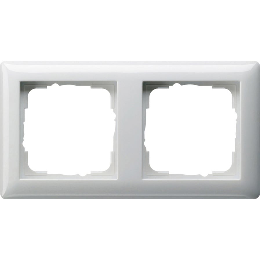 Abdeckrahmen Standard 55, 2-fach, bruchsicher, glänzend, Kunststoff, Thermoplast