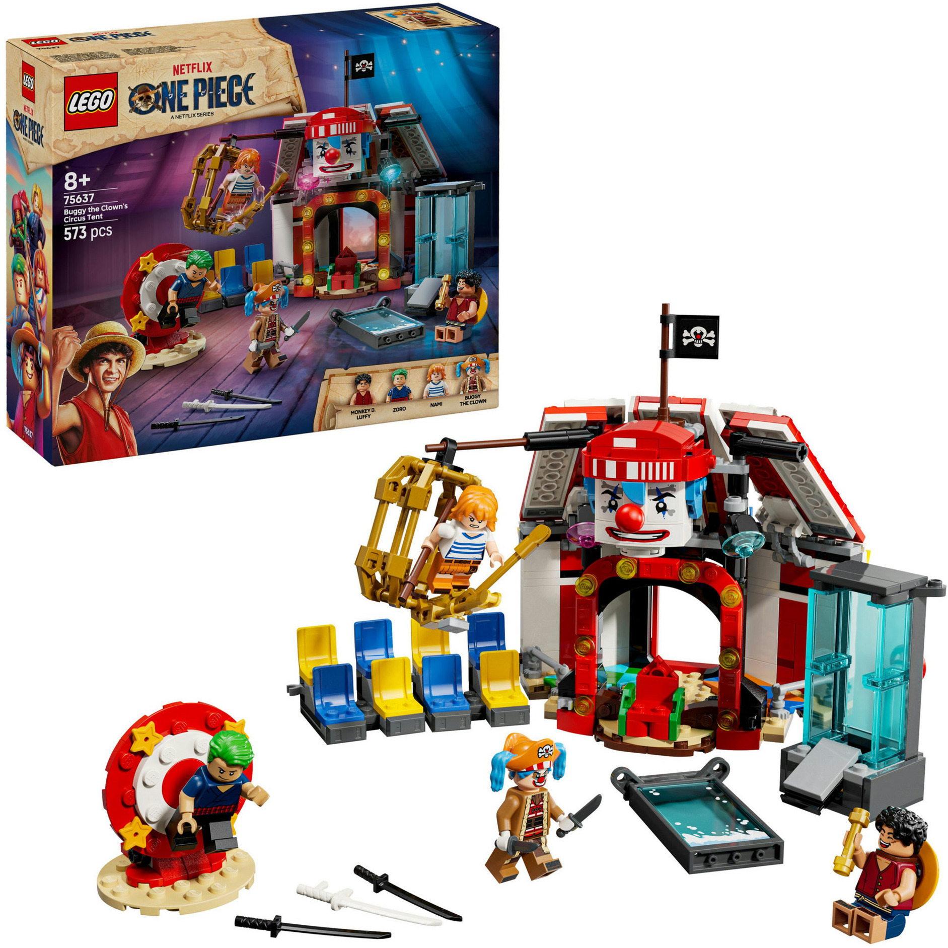75637 One Piece Zirkuszelt von Buggy dem Clown, Konstruktionsspielzeug