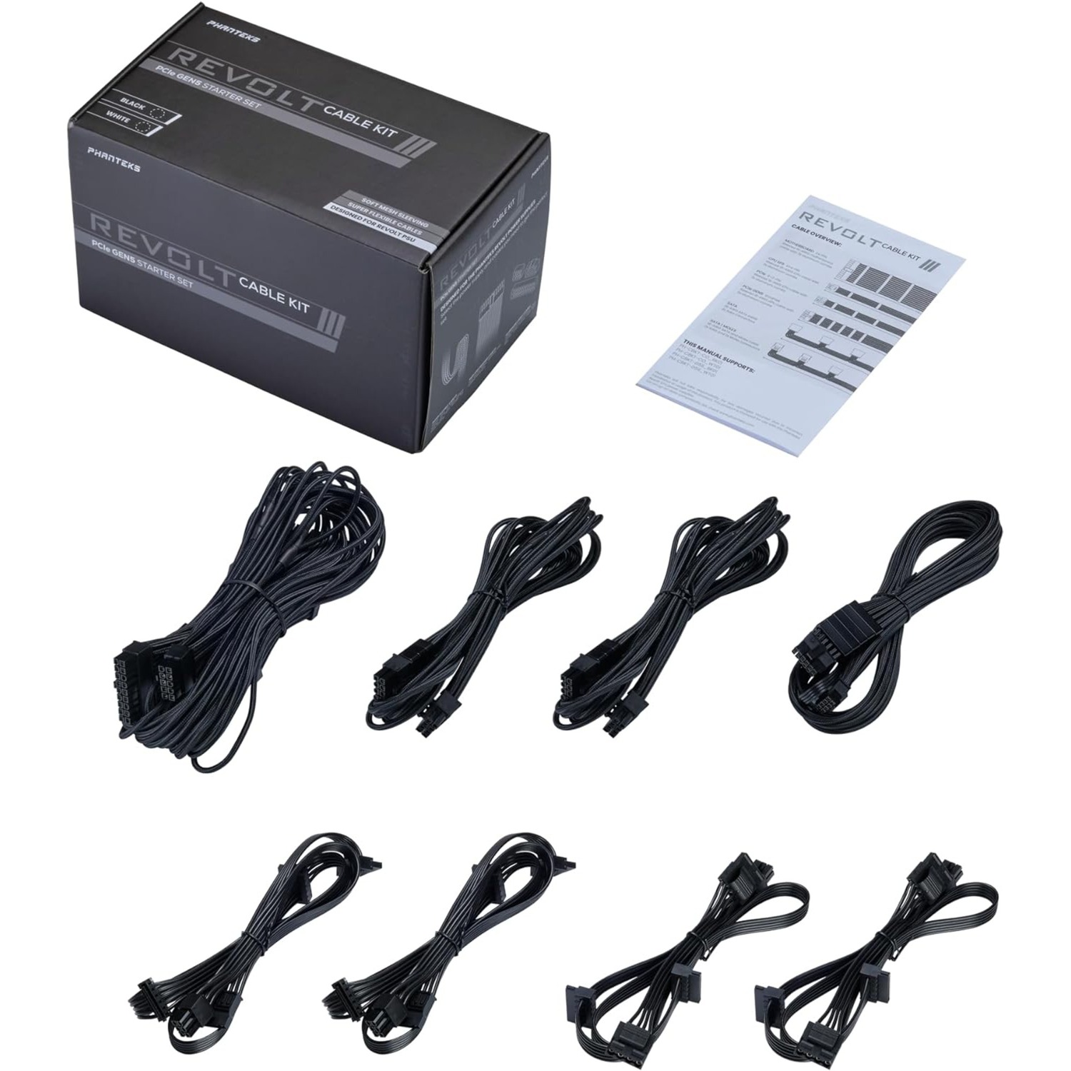 Phanteks Revolt Kabel PCIe Gen5 Starter-Set black | 00886523510321 Phanteks Revolt Kabel PCIe Gen5 Starter-Set black | 00886523510321