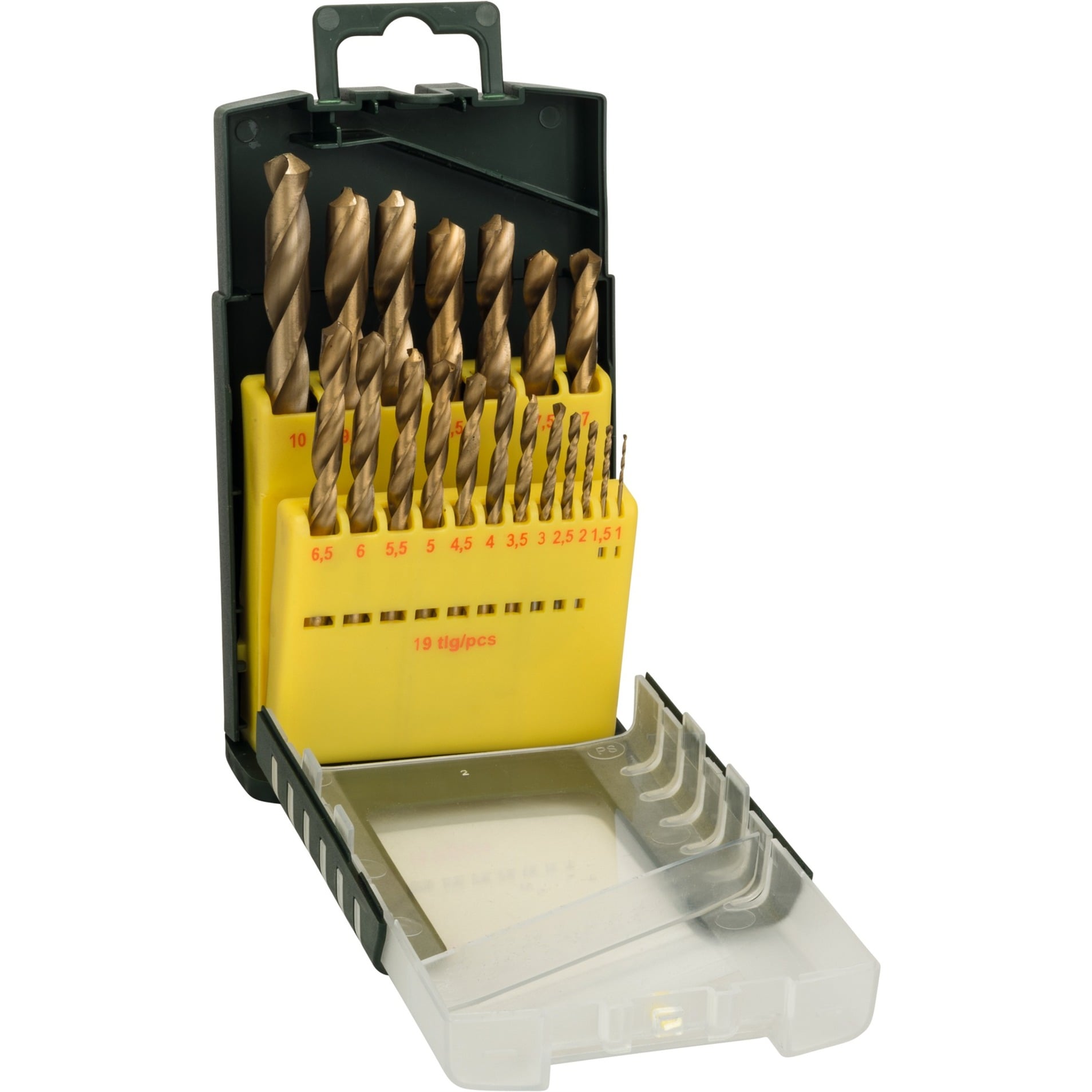 HSS-TiN-Metallbohrer-Satz, 19-teilig