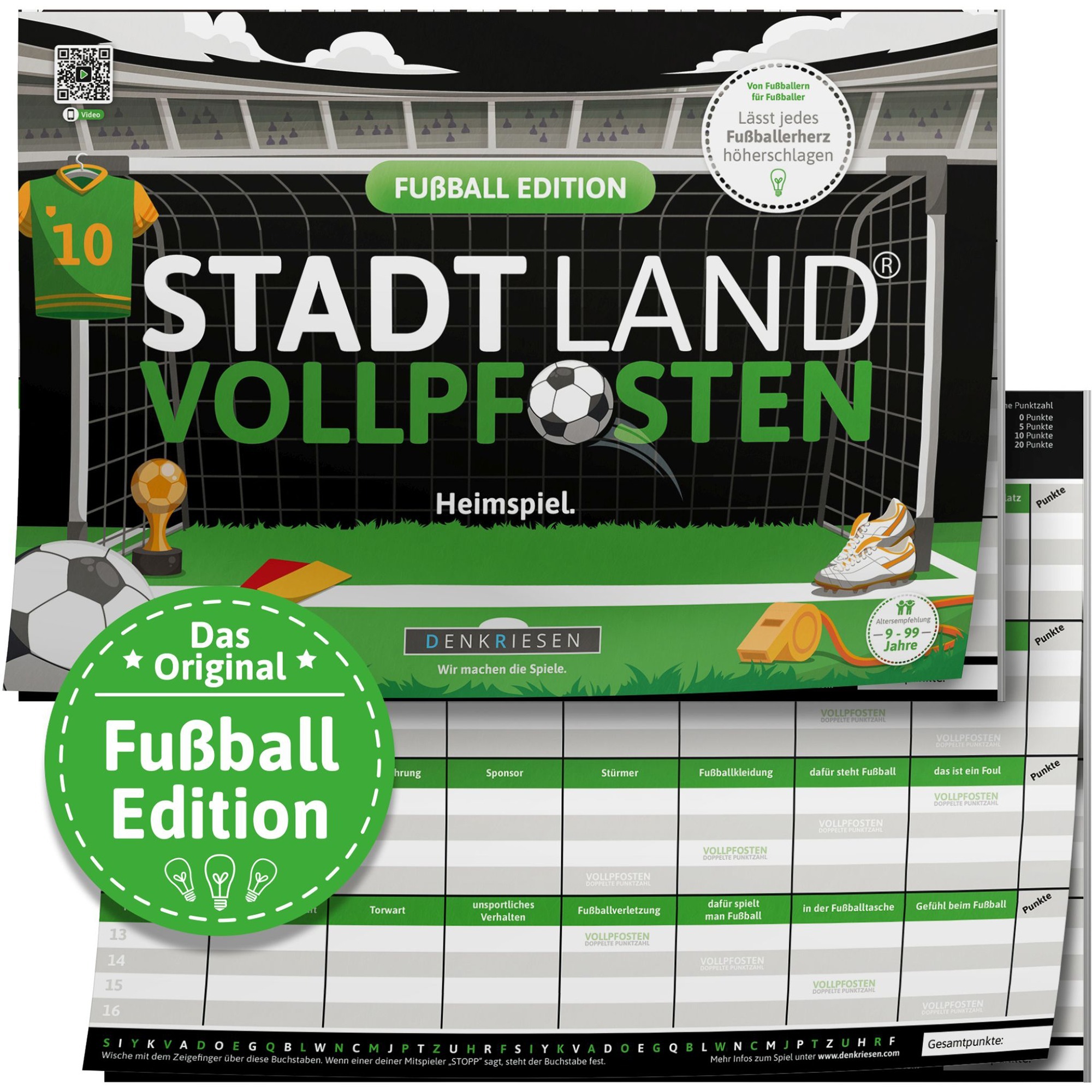 Stadt Land Vollpfosten - Fußball Edition, Partyspiel