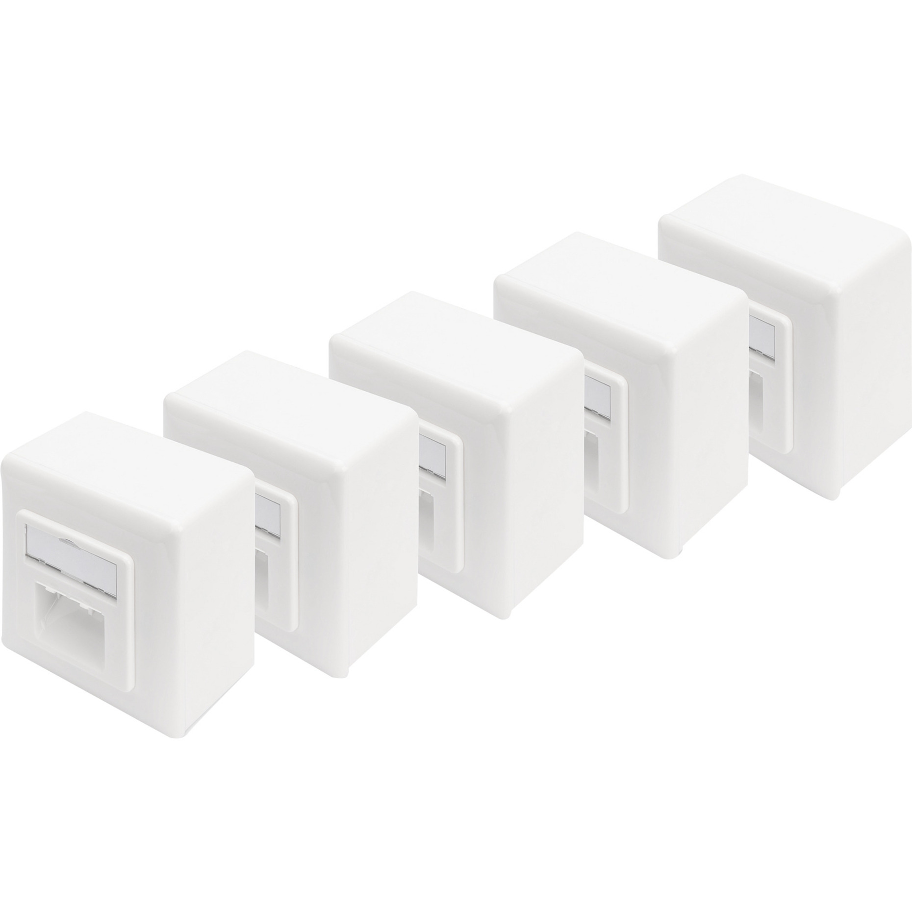 CAT.6A Datenanschlussdose, Aufputz, geschirmt, 2x RJ-45 LSA