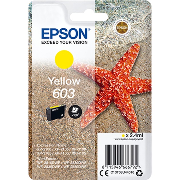 Epson Original 603 Seestern Druckerpatrone - gelb (C13T03U44010)