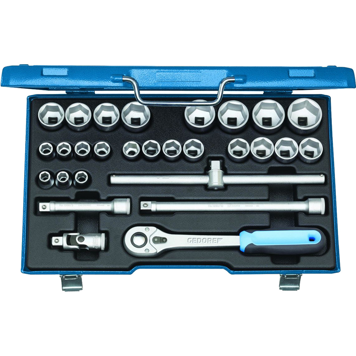 Steckschlüssel-Satz 1/2" 6-kant 10-36 mm, 28-teilig