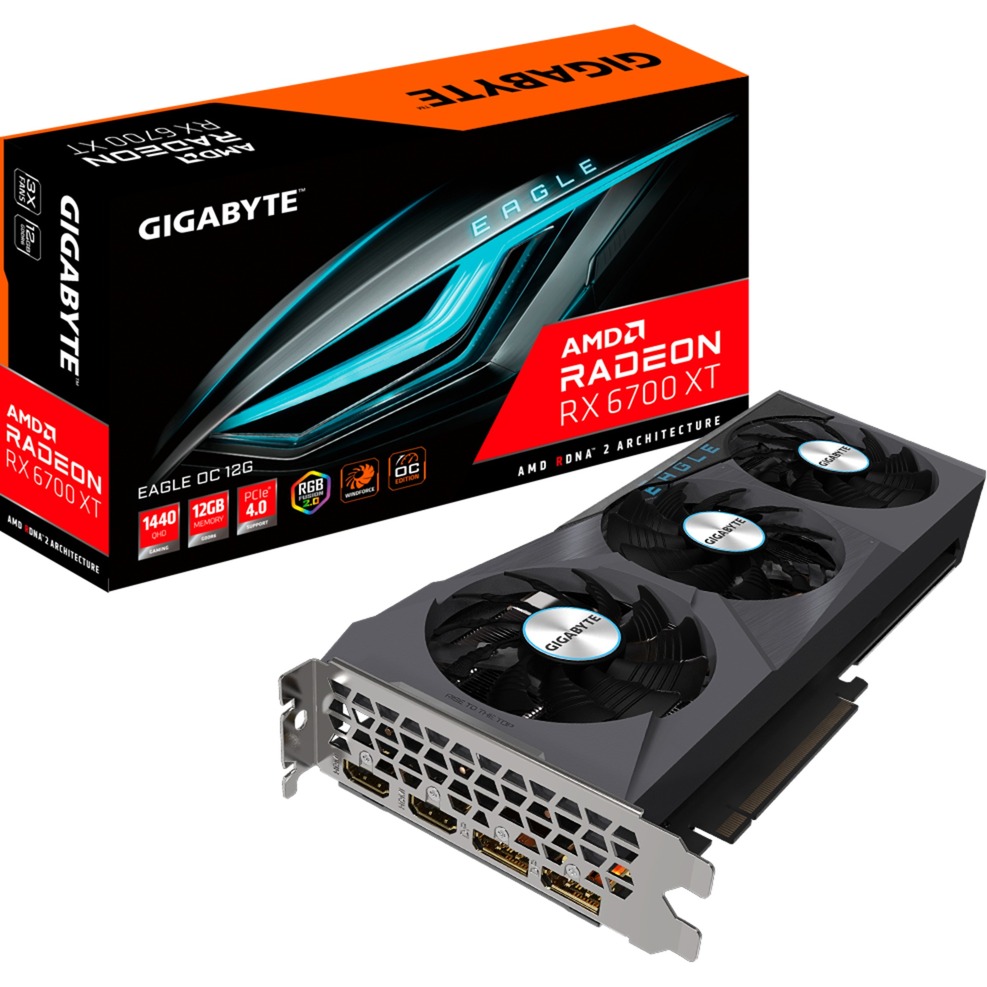 Gigabyte AMD RadeonRX 6700 XT EAGLE OC 12G, Grafikkarte | 04719331310400 Gigabyte AMD RadeonRX 6700 XT EAGLE OC 12G, Grafikkarte | 04719331310400