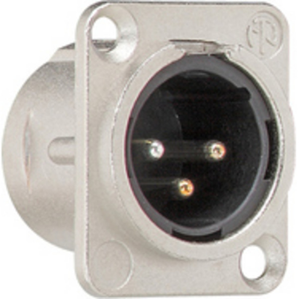 XLR Flanschstecker dreipolig