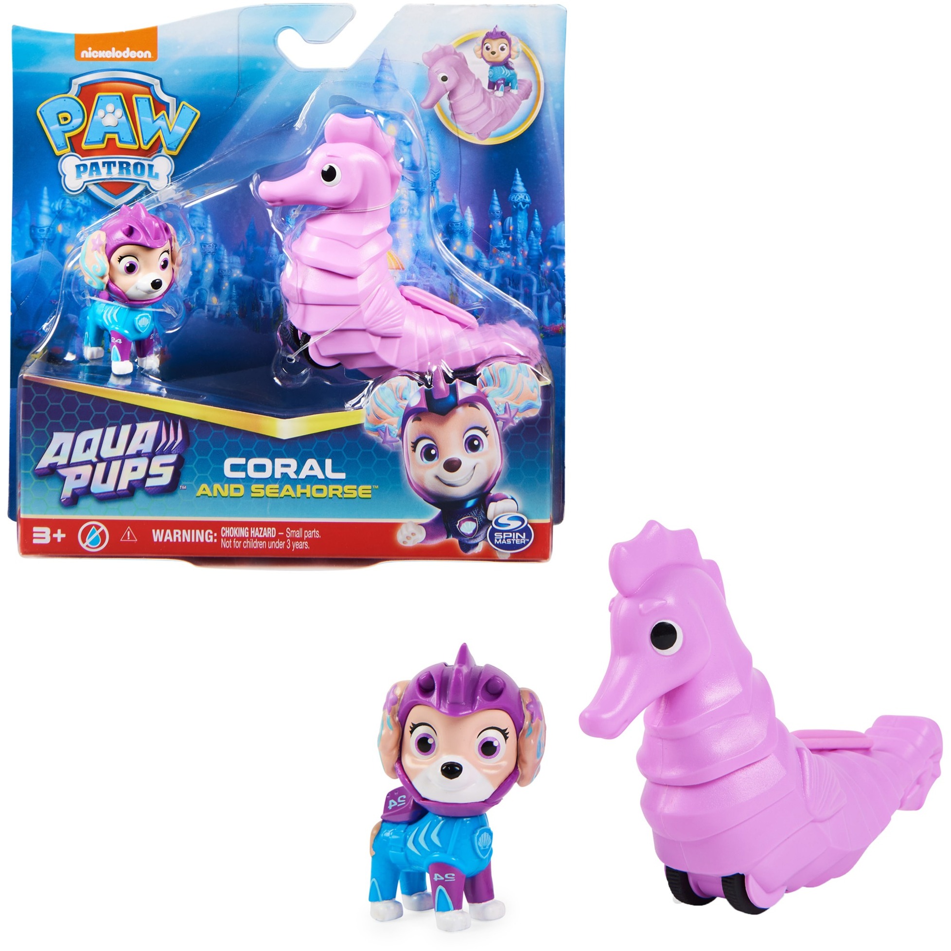 Spin Master Paw Patrol Aqua Pups – Hero Pups-Set mit Coral-Welpenfigur und Seepferd-Figur, Spielfigur | 00778988446782 Spin Master Paw Patrol Aqua Pups – Hero Pups-Set mit Coral-Welpenfigur und Seepferd-Figur, Spielfigur | 00778988446782