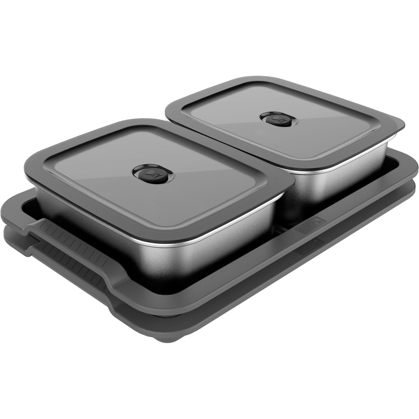 WORKS Serviertablett-Set, 5-teilig, Behälter