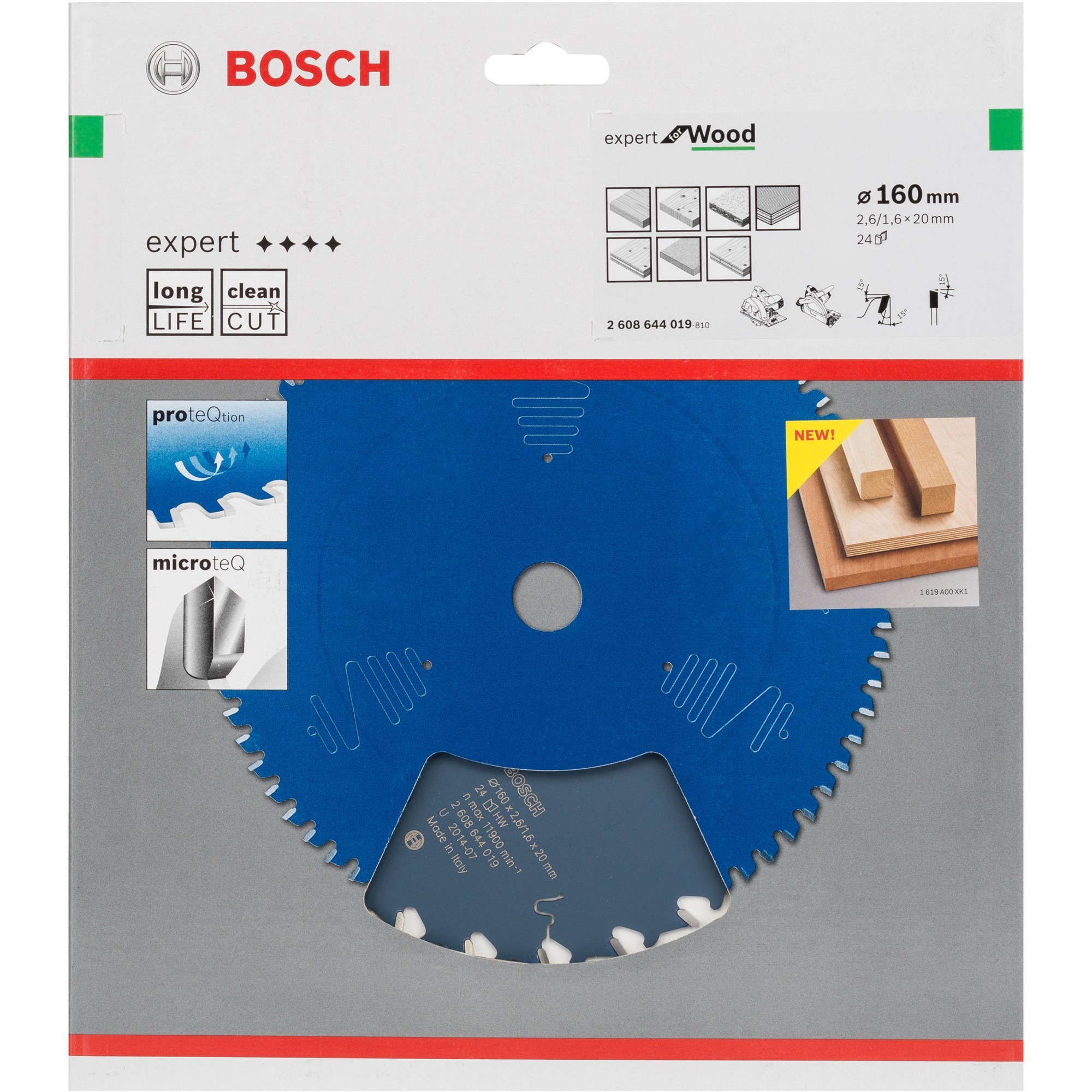 EXPERT Wood Kreissägeblatt, Ø 160mm, 24Z