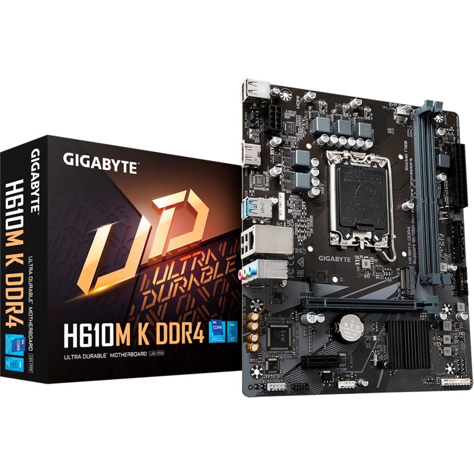 Gigabyte H610M K DDR4, Mainboard | 04719331851675 Gigabyte H610M K DDR4, Mainboard | 04719331851675