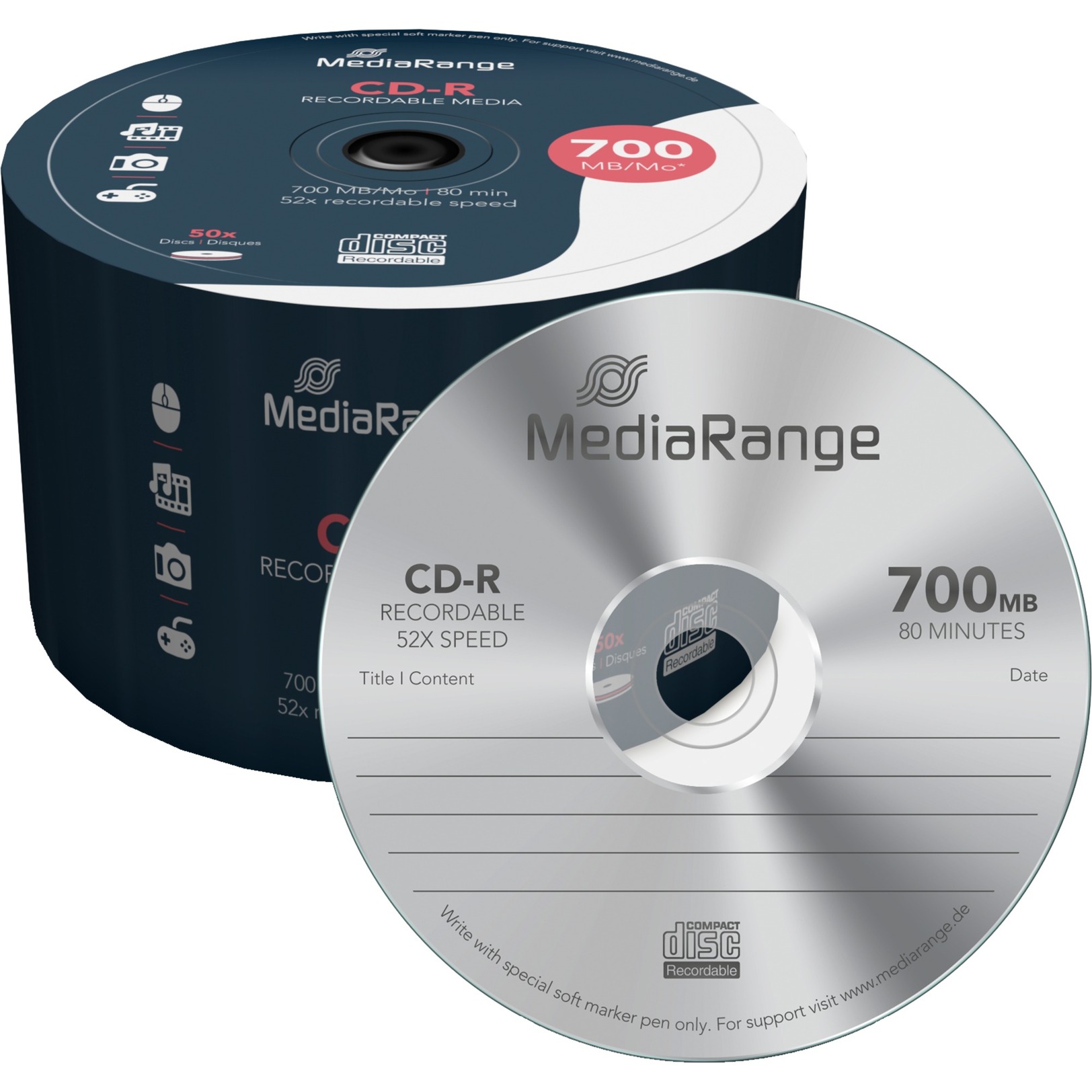 MediaRange CD-R 700 MB, CD-Rohlinge | 04260057128270 MediaRange CD-R 700 MB, CD-Rohlinge | 04260057128270