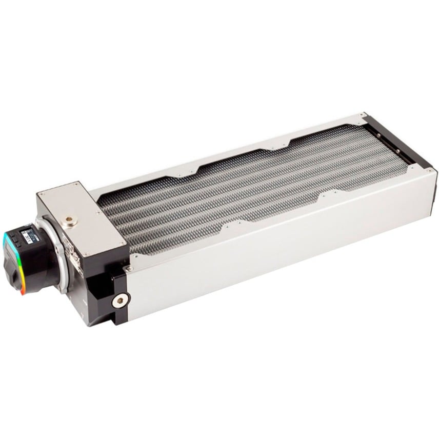 Aquacomputer airplex modularity system 360 mm, Alu-Lamellen, D5 NEXT Pumpe, Edelstahl-Seitenteile, Radiator | 04260473313342
