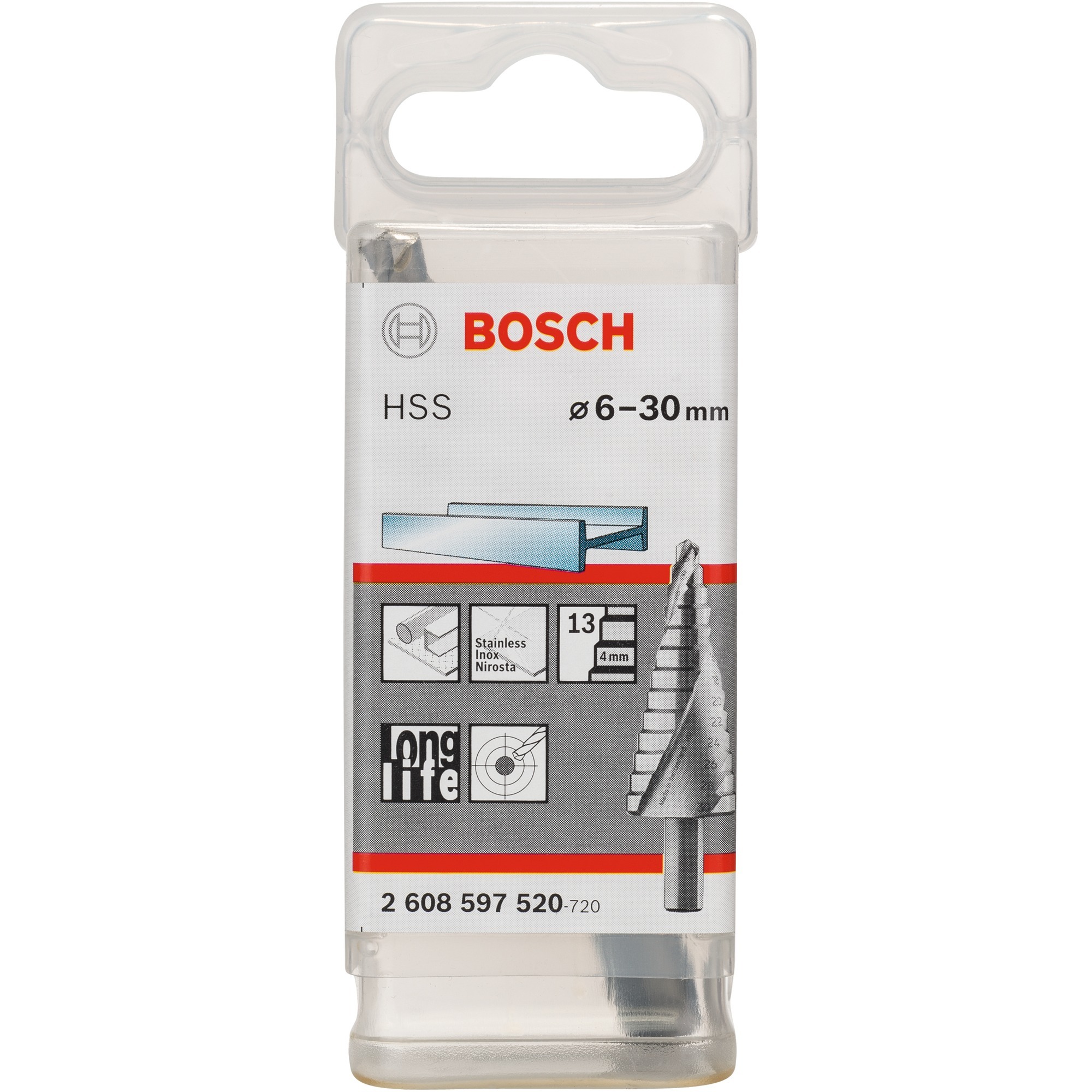 HSS-Stufenbohrer, Ø 6mm - Ø 30mm