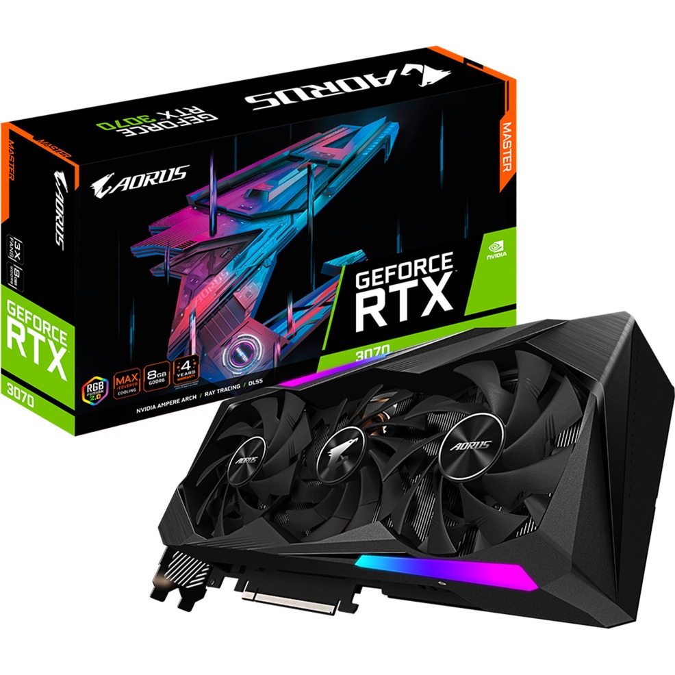Gigabyte GeForce RTX 3070 AORUS MASTER 8G LHR, Grafikkarte | 04719331309534 Gigabyte GeForce RTX 3070 AORUS MASTER 8G LHR, Grafikkarte | 04719331309534