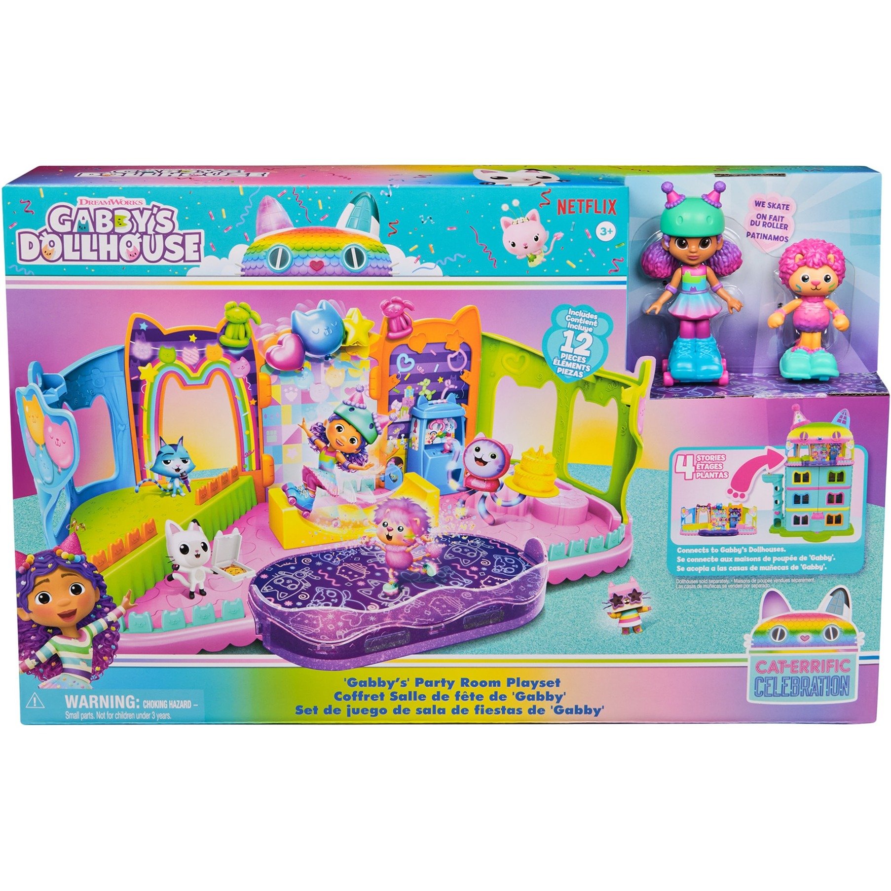 Spin Master Gabby“s Dollhouse Partyzimmer-Spielset – Skate Park Dachgeschoss, Spielfigur | 00681147012394