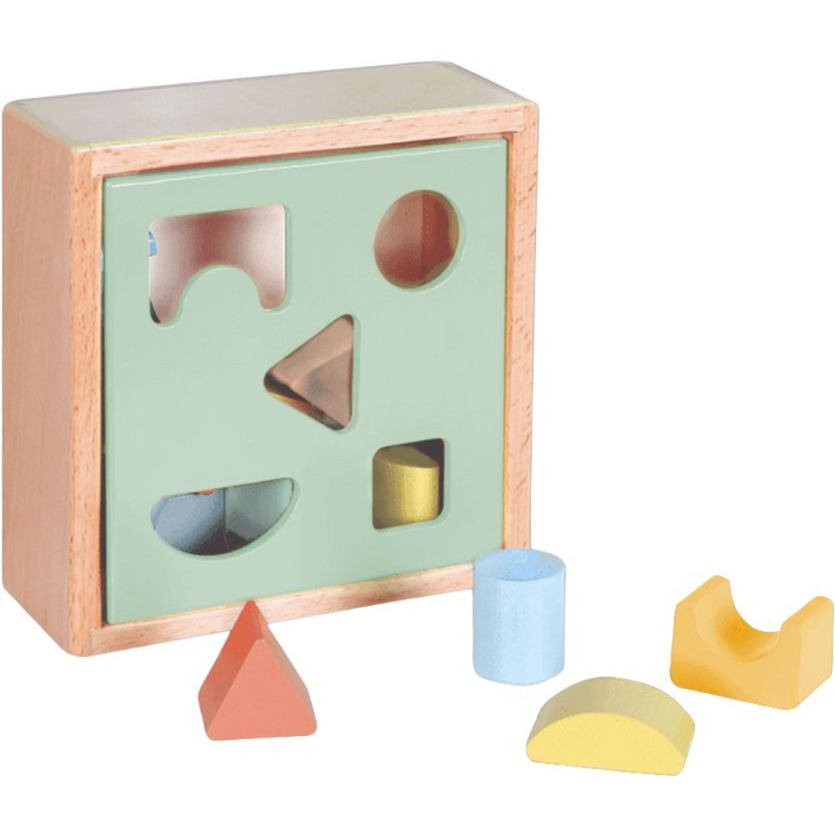 Steckbox mit 15 Steinen aus Holz