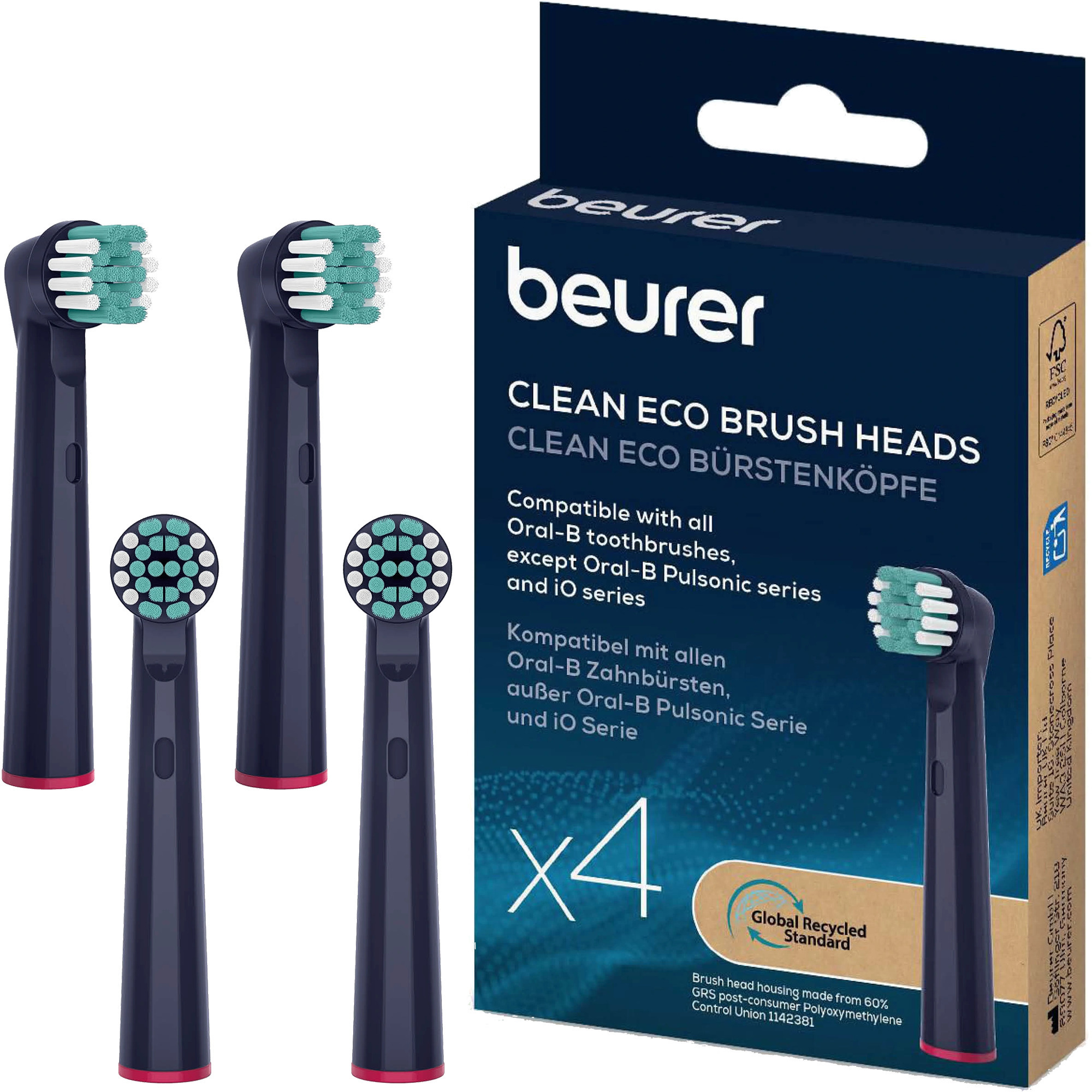 TB Bürstenköpfe Clean Eco Green Planet, Aufsteckbürste