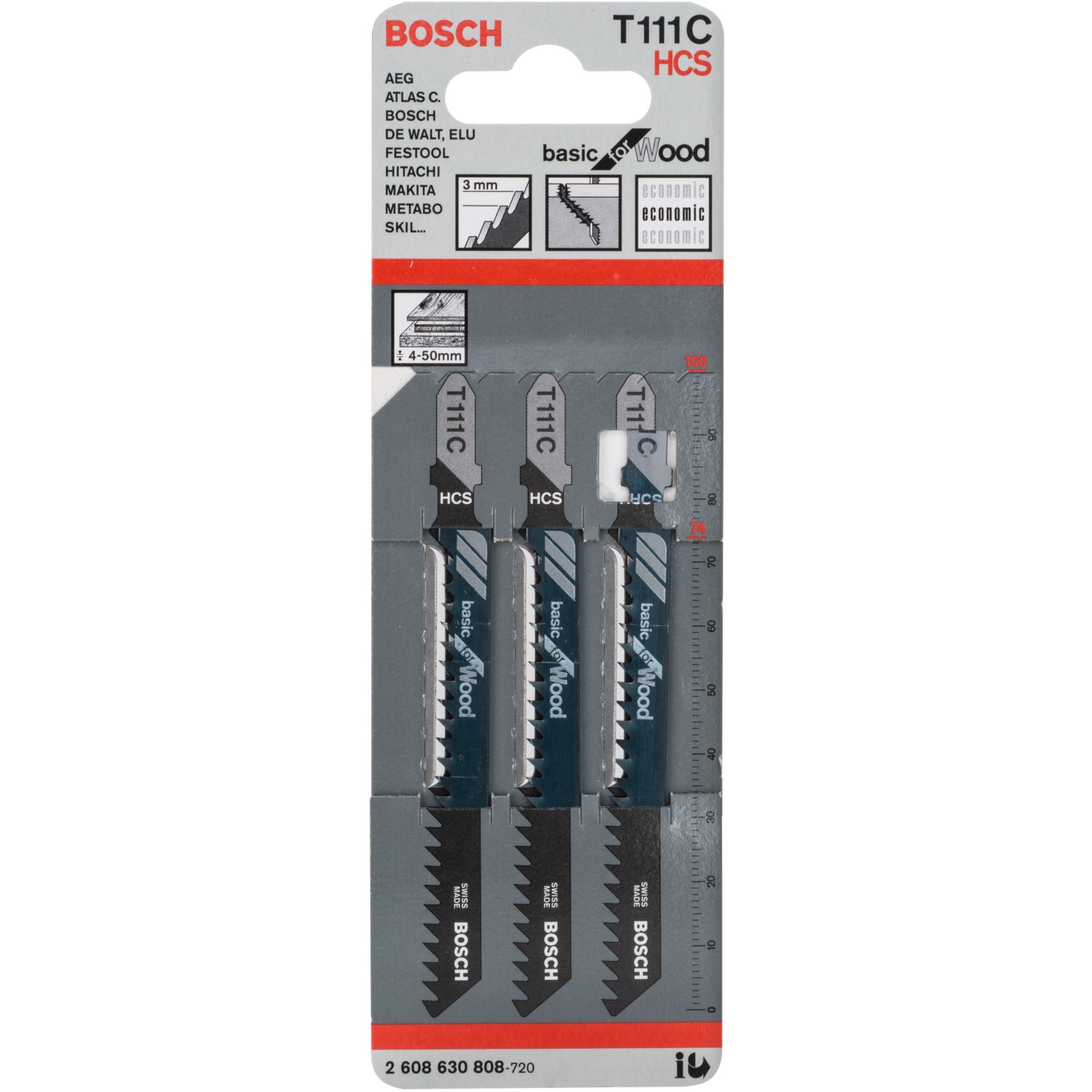 Stichsägeblatt T 111 C Basic for Wood, 100mm