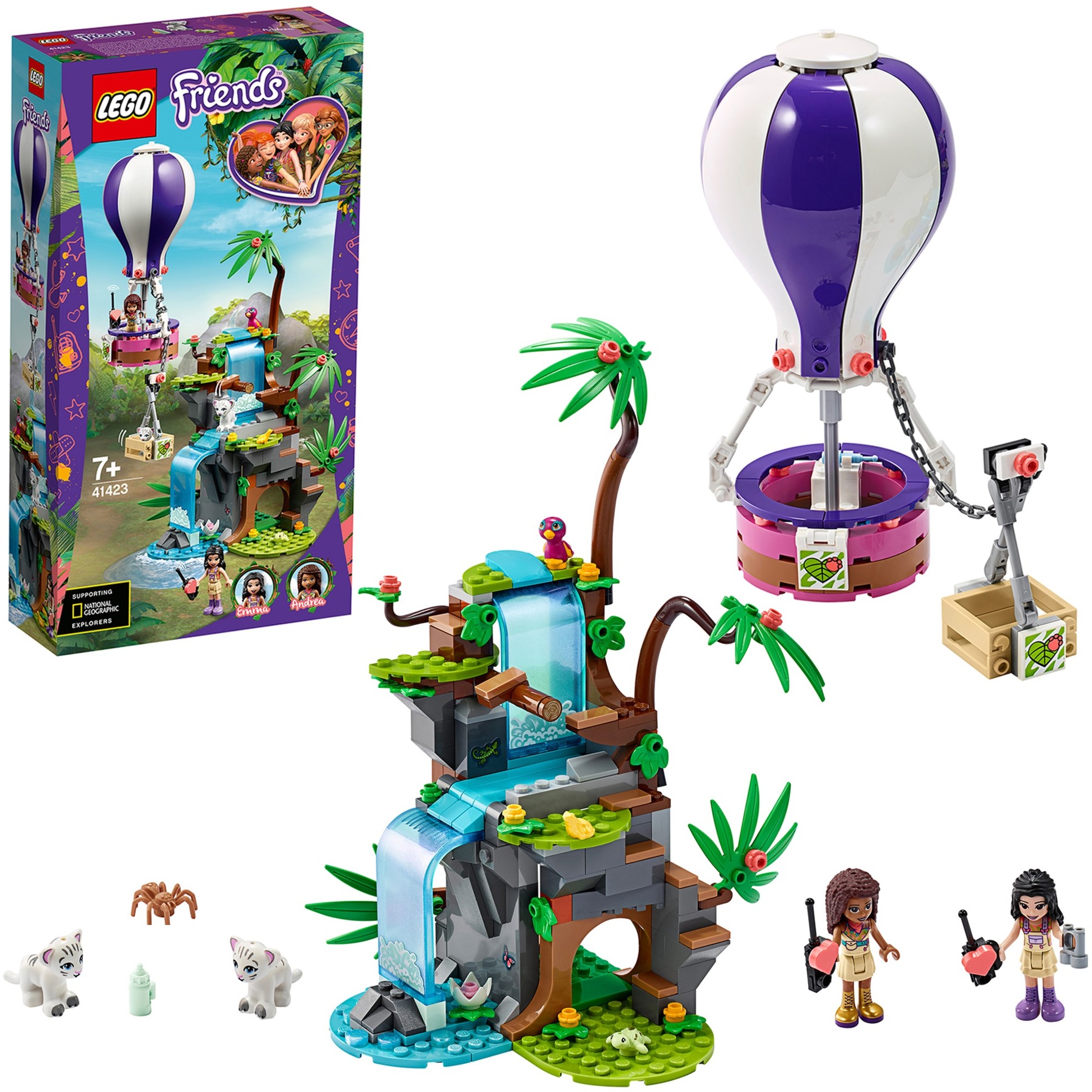 Lego 41423 Friends Tiger-Rettung mit Heißluftballon, Konstruktionsspielzeug | 05702016619089 Lego 41423 Friends Tiger-Rettung mit Heißluftballon, Konstruktionsspielzeug | 05702016619089