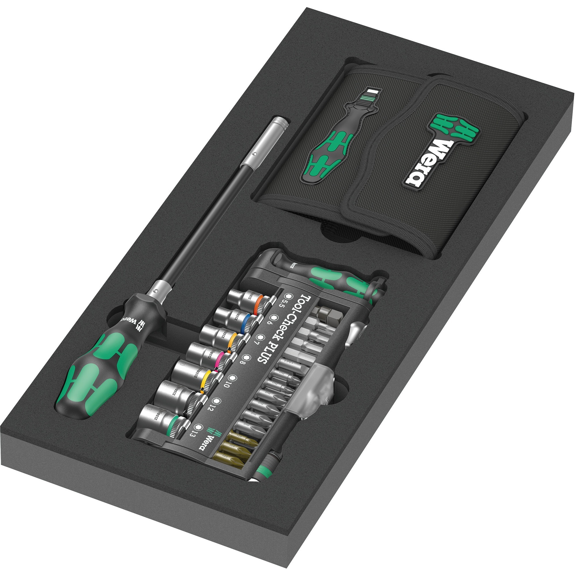 9750 Kraftform Kompakt und Tool-Check PLUS Set 1, 57-teilig, Werkzeug-Set