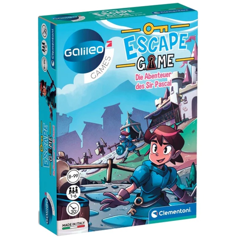 Clementoni Escape Game – Die Abenteuer des Sir Pascal, Partyspiel | 08005125593361 Clementoni Escape Game – Die Abenteuer des Sir Pascal, Partyspiel | 08005125593361