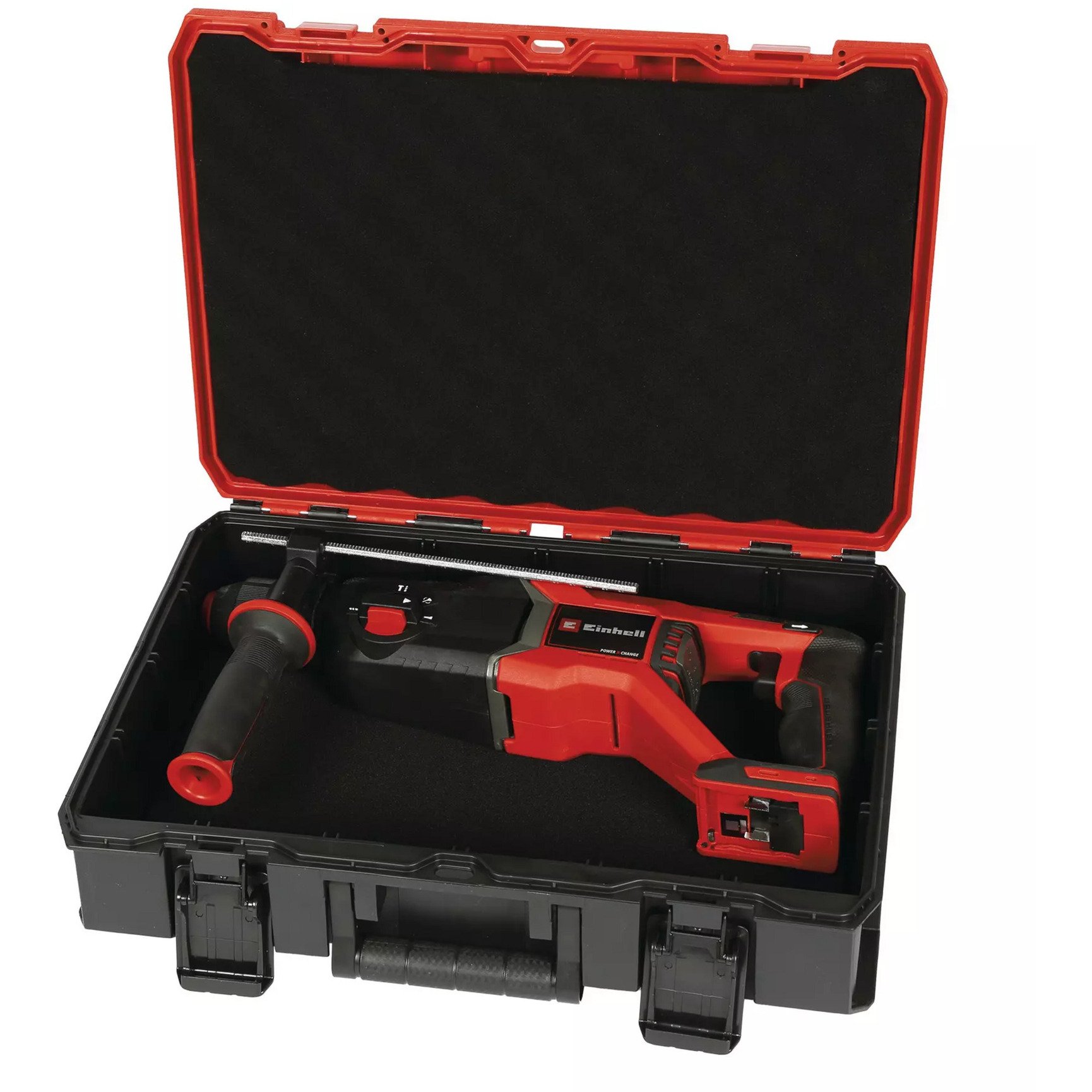 EINHELL Professional Akku-Bohrhammer TP-HD 18/26 D Li BL - Solo, 18Volt schwarz/rot, ohne Akku und Ladegerät, in E-Case