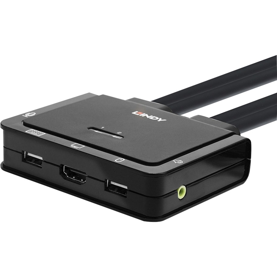 Lindy 2 Port HDMI 4K60, USB Typ C, USB 2.0 & Audio Cable KVM Switch, KVM-Switch | 04002888423472 Lindy 2 Port HDMI 4K60, USB Typ C, USB 2.0 & Audio Cable KVM Switch, KVM-Switch | 04002888423472