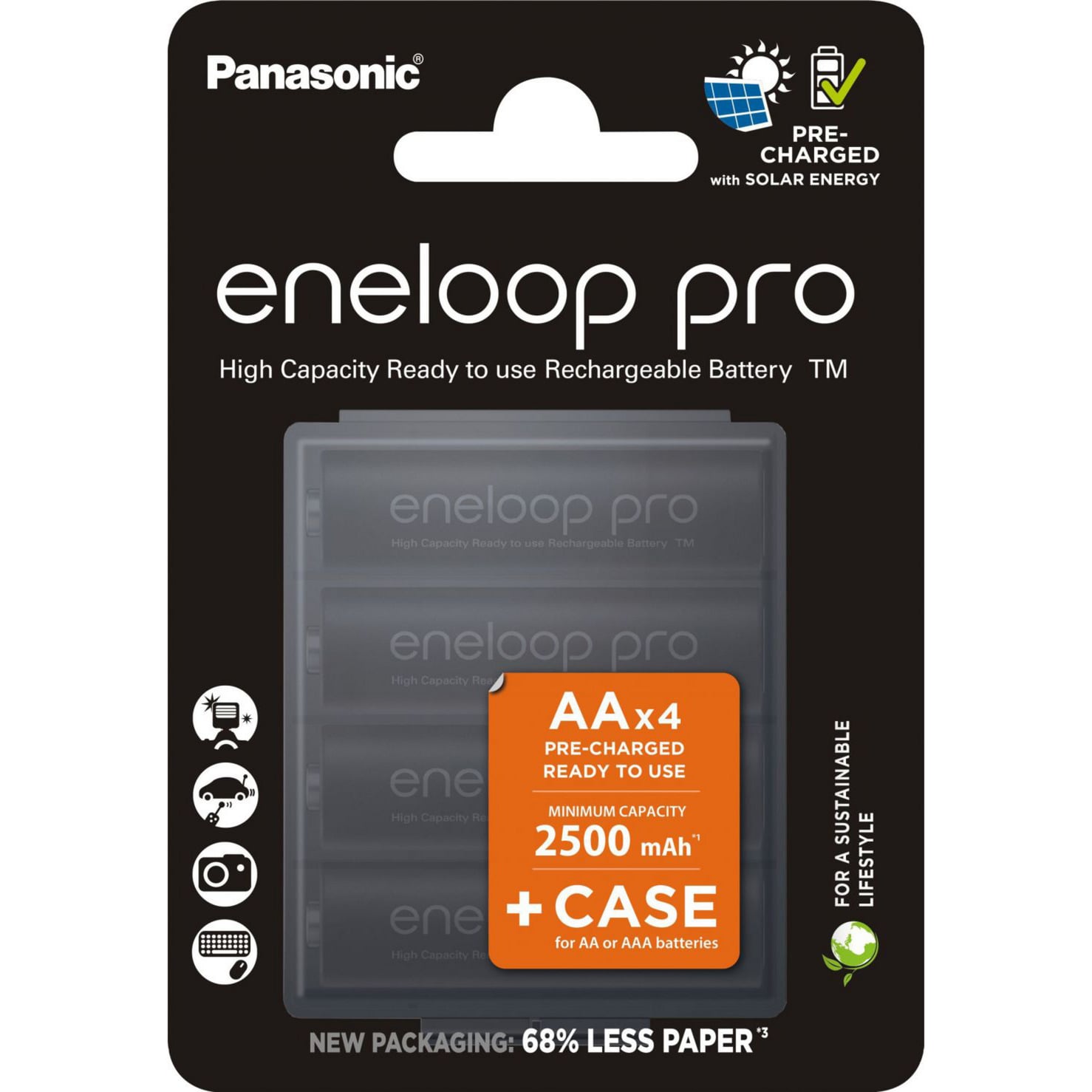 Akku eneloop pro, Mignon AA 1,2V / 2.500mAh + Case
