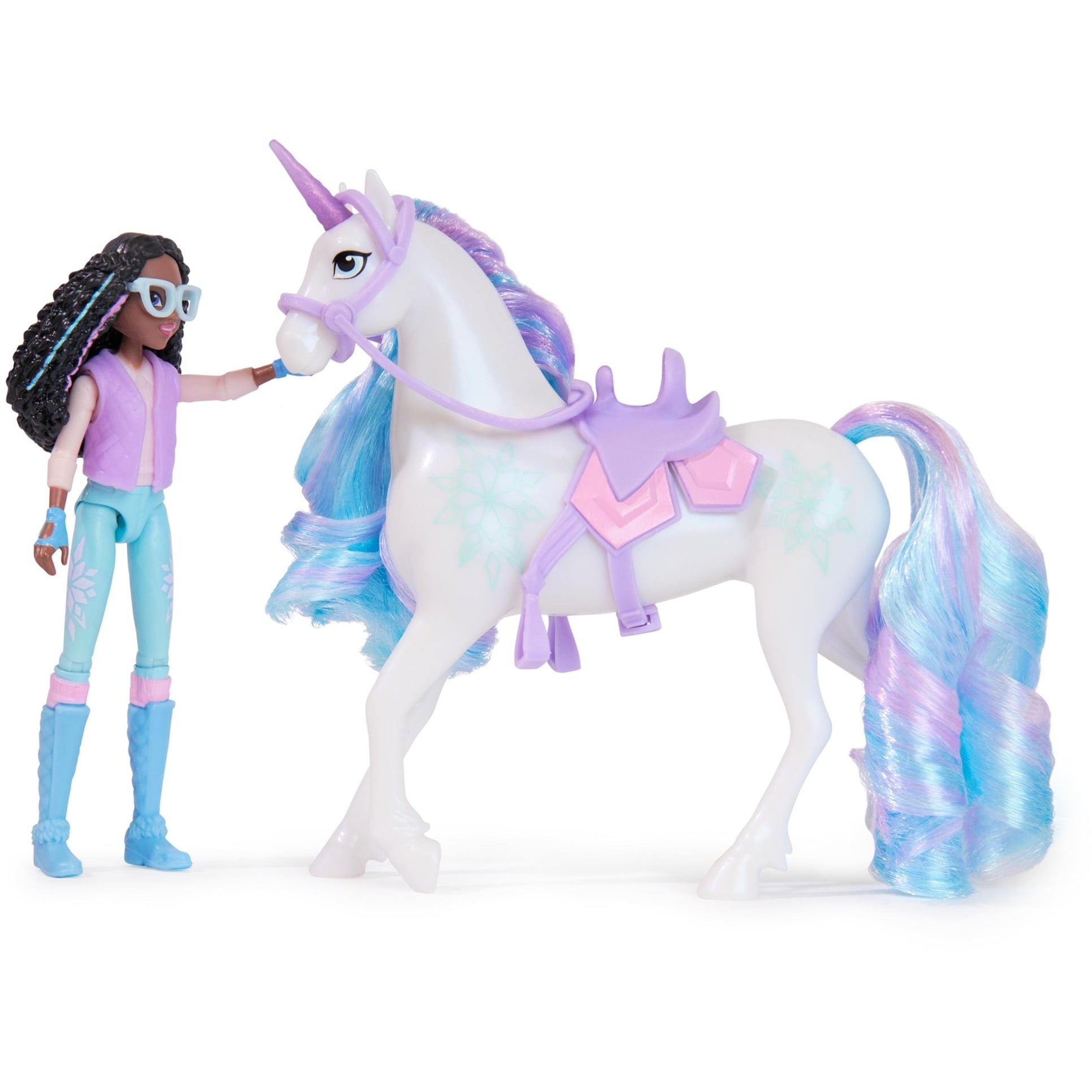 spielzeug einhorn Spin Master Unicorn Academy - Layla und Einhorn Glacier Set, Spielfigur