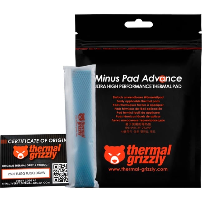 Thermal Grizzly Minus Pad Advance - 120x20x0,5 mm, Wärmeleitpads 4er Pack