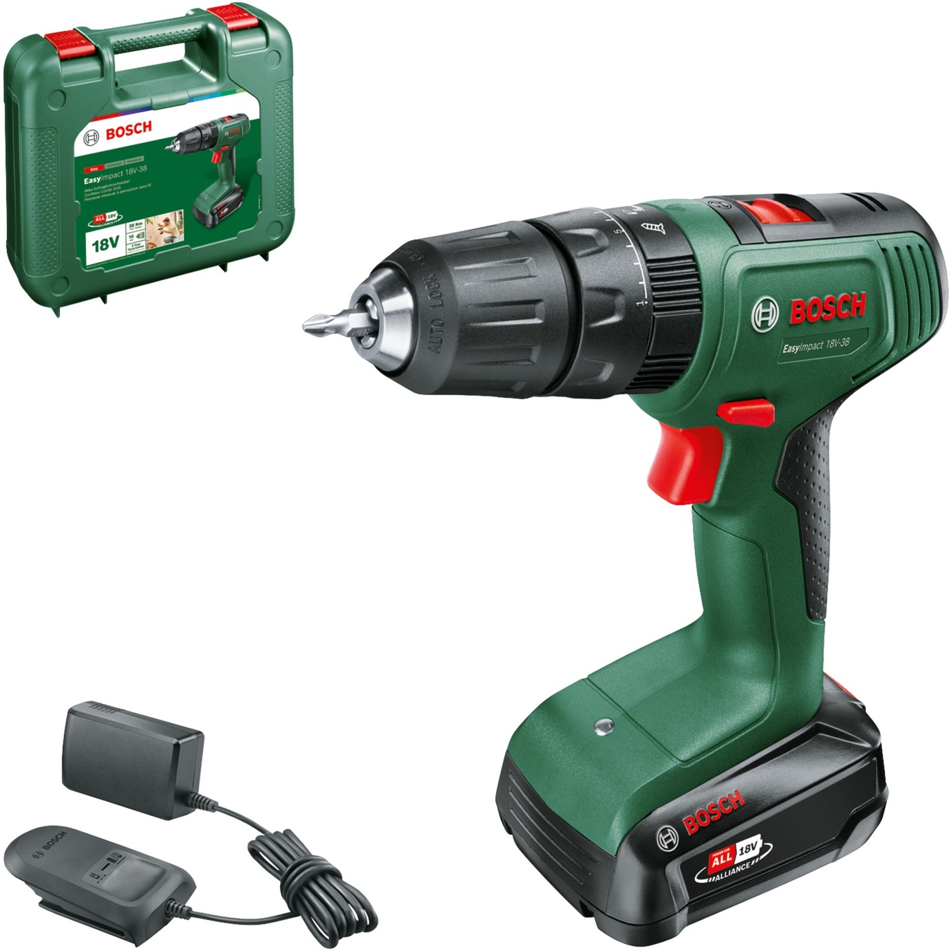 Bosch Akku-Schlagbohrschrauber EasyImpact 18V-38 | 04053423243048 Bosch Akku-Schlagbohrschrauber EasyImpact 18V-38 | 04053423243048
