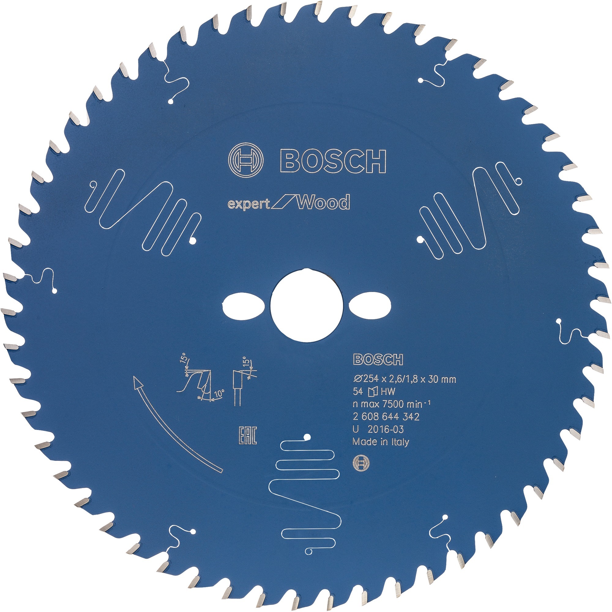 EXPERT Wood Kreissägeblatt, Ø 254mm, 54Z