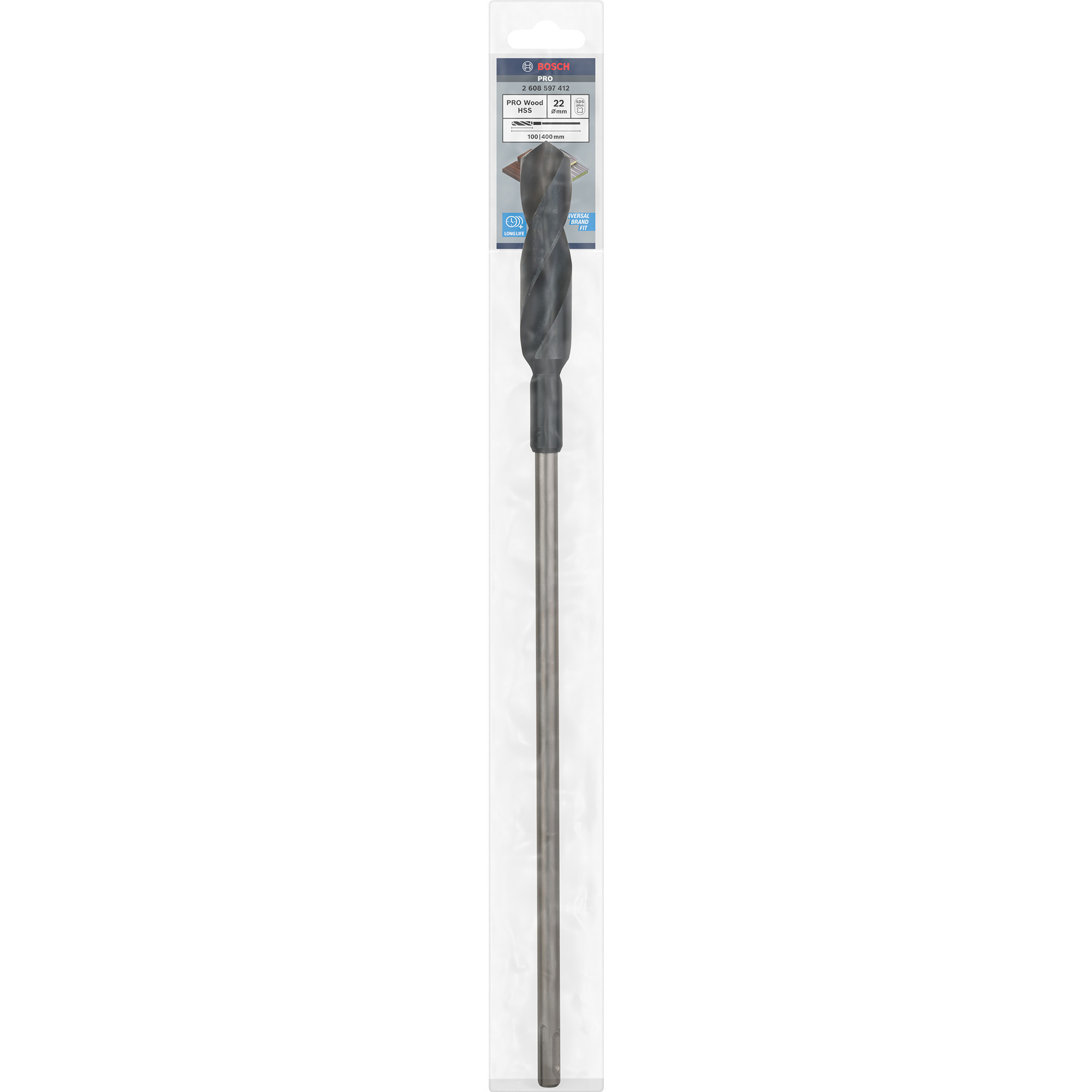 PRO Wood HSS Schalungs- und Installationsbohrer, SDS-plus, Ø 22mm
