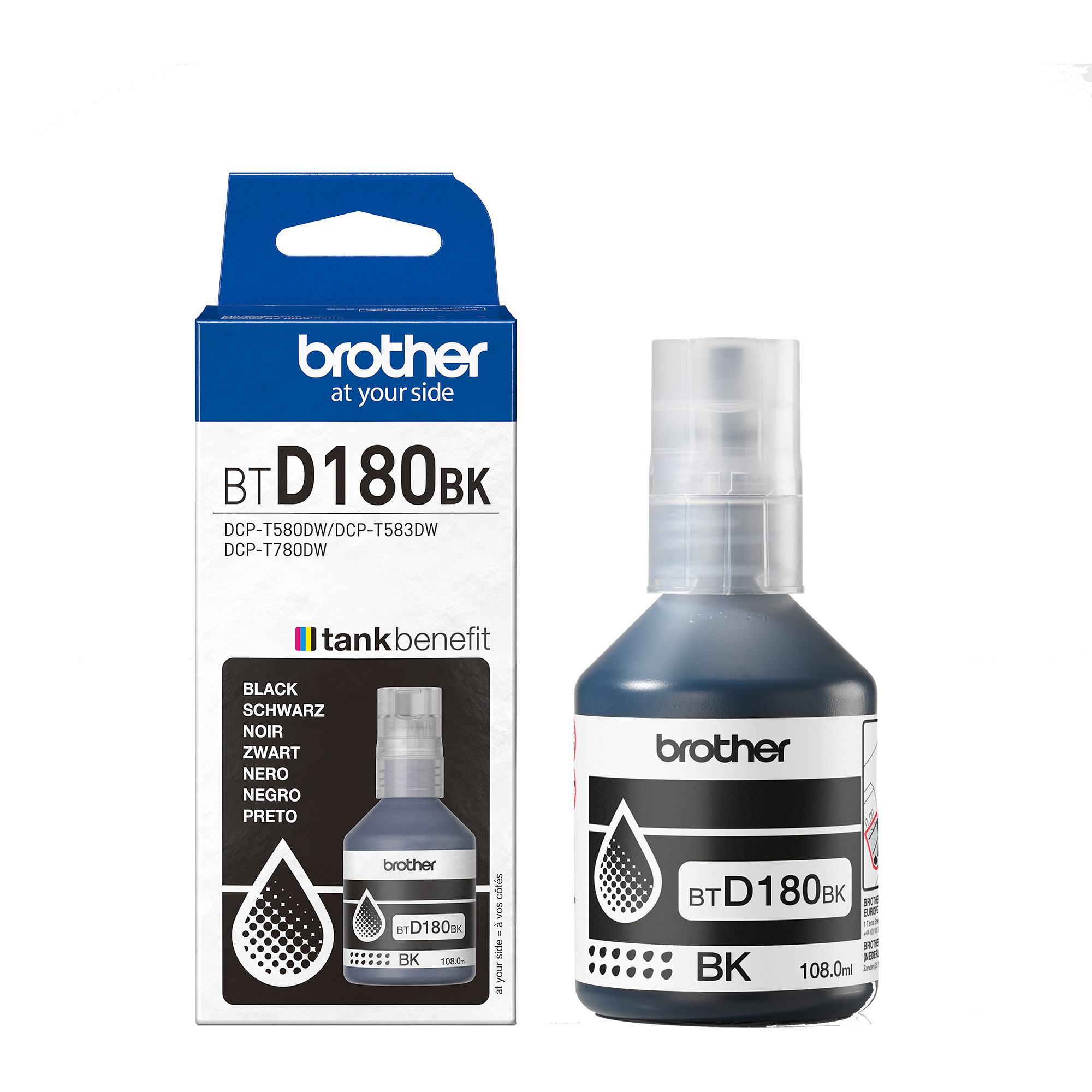 Tintenflasche BTD180BK schwarz