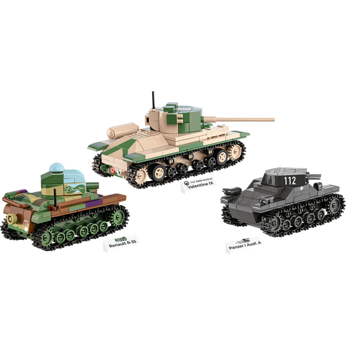 Renault R35 - Valentine IX - Panzer I, Konstruktionsspielzeug