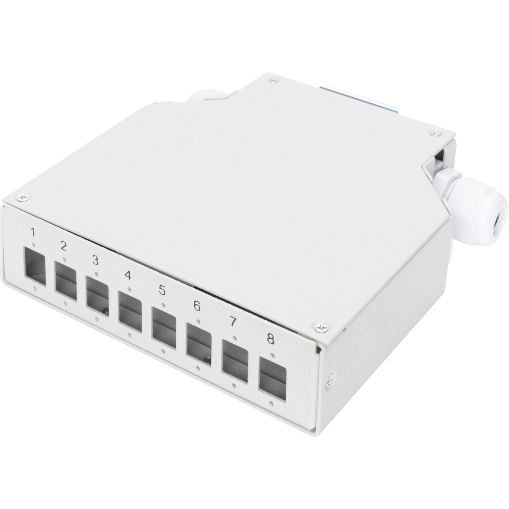 Hutschienen Spleißbox für 8 LC/DX Kupplungen