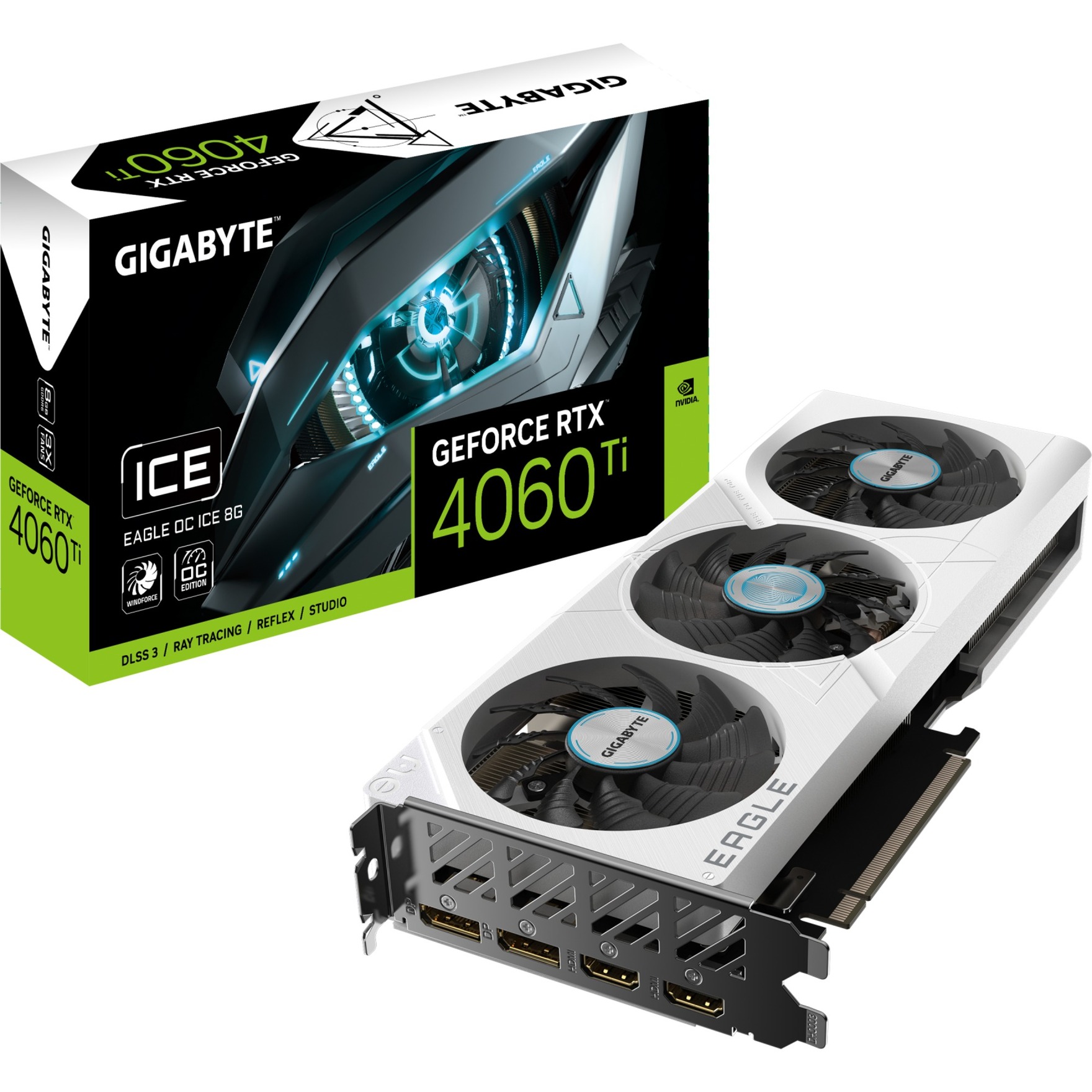 Gigabyte GeForce RTX 4060 Ti EAGLE OC ICE 8G, Grafikkarte | 04719331354350 Gigabyte GeForce RTX 4060 Ti EAGLE OC ICE 8G, Grafikkarte | 04719331354350