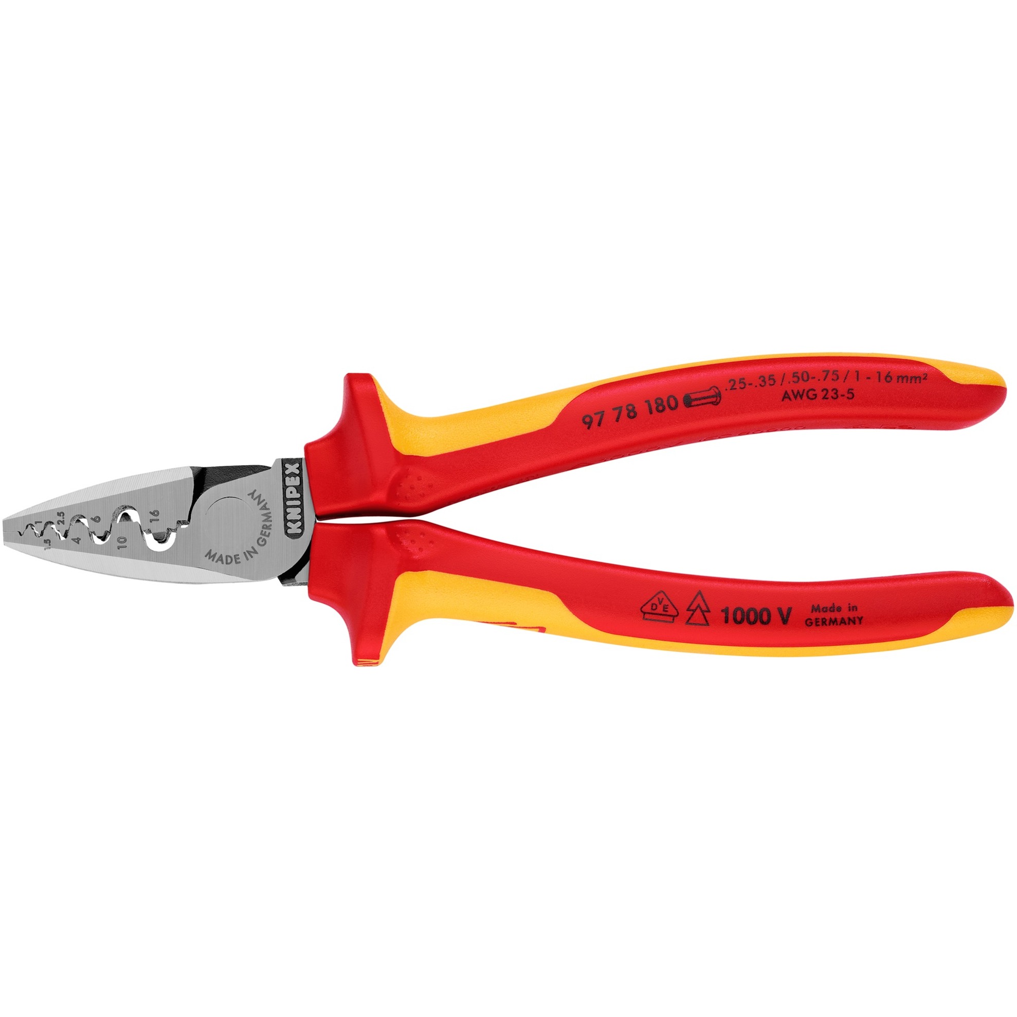 Knipex Crimpzange 97 78 180 | 04003773072003 Knipex Crimpzange 97 78 180 | 04003773072003
