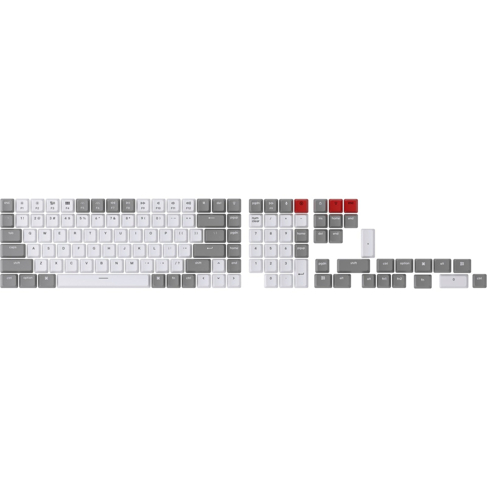 Keychron Double-Shot ABS Full Keycap-Set – Grey And White, Tastenkappe | 04897115557798 Keychron Double-Shot ABS Full Keycap-Set – Grey And White, Tastenkappe | 04897115557798
