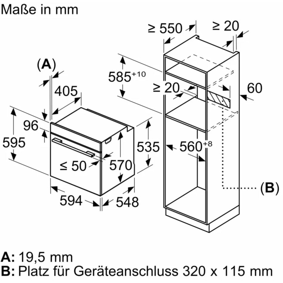Bosch HBD632LS82 Serie 6, Backofen-Set schwarz, 60 cm