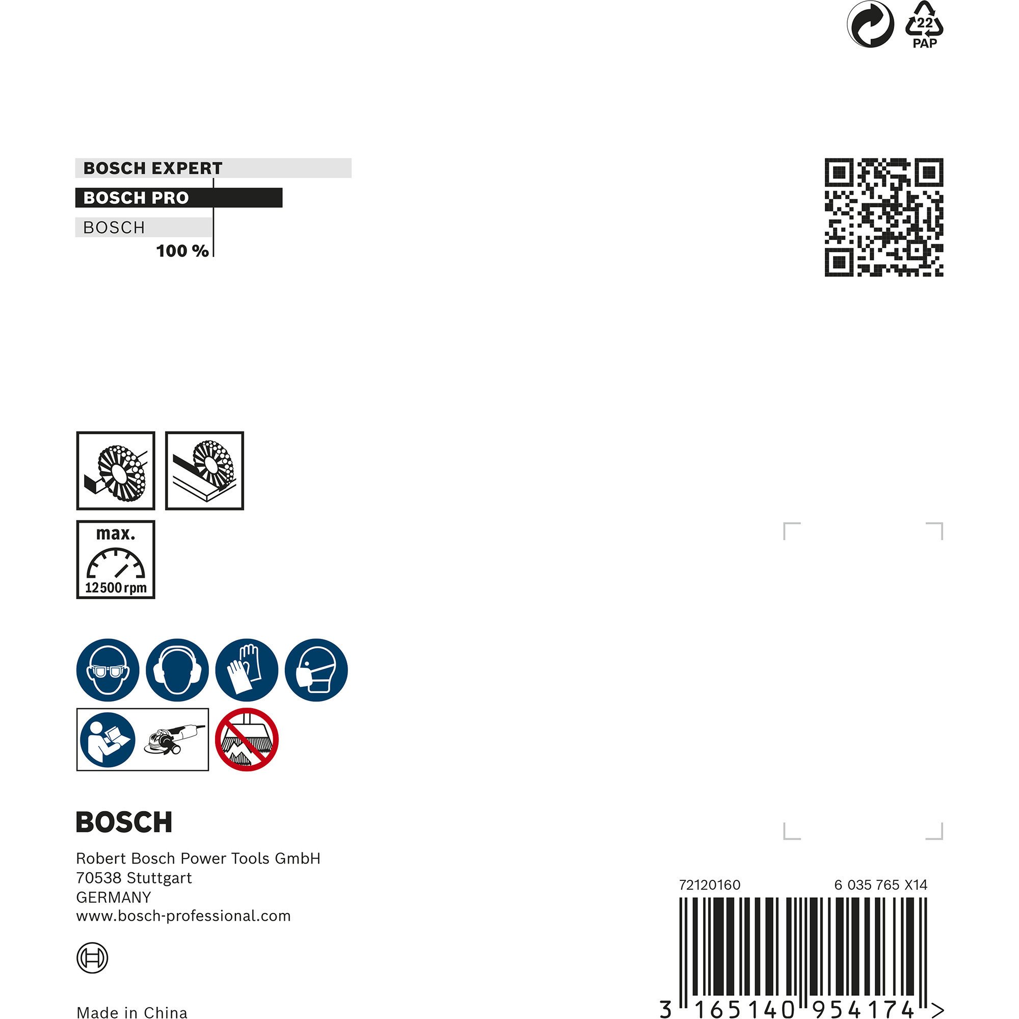 Bosch X-LOCK Scheibenbürste Heavy for Metal, Ø 115mm, gezopft 0,5mm Stahldraht, für X-LOCK Winkelschleifer