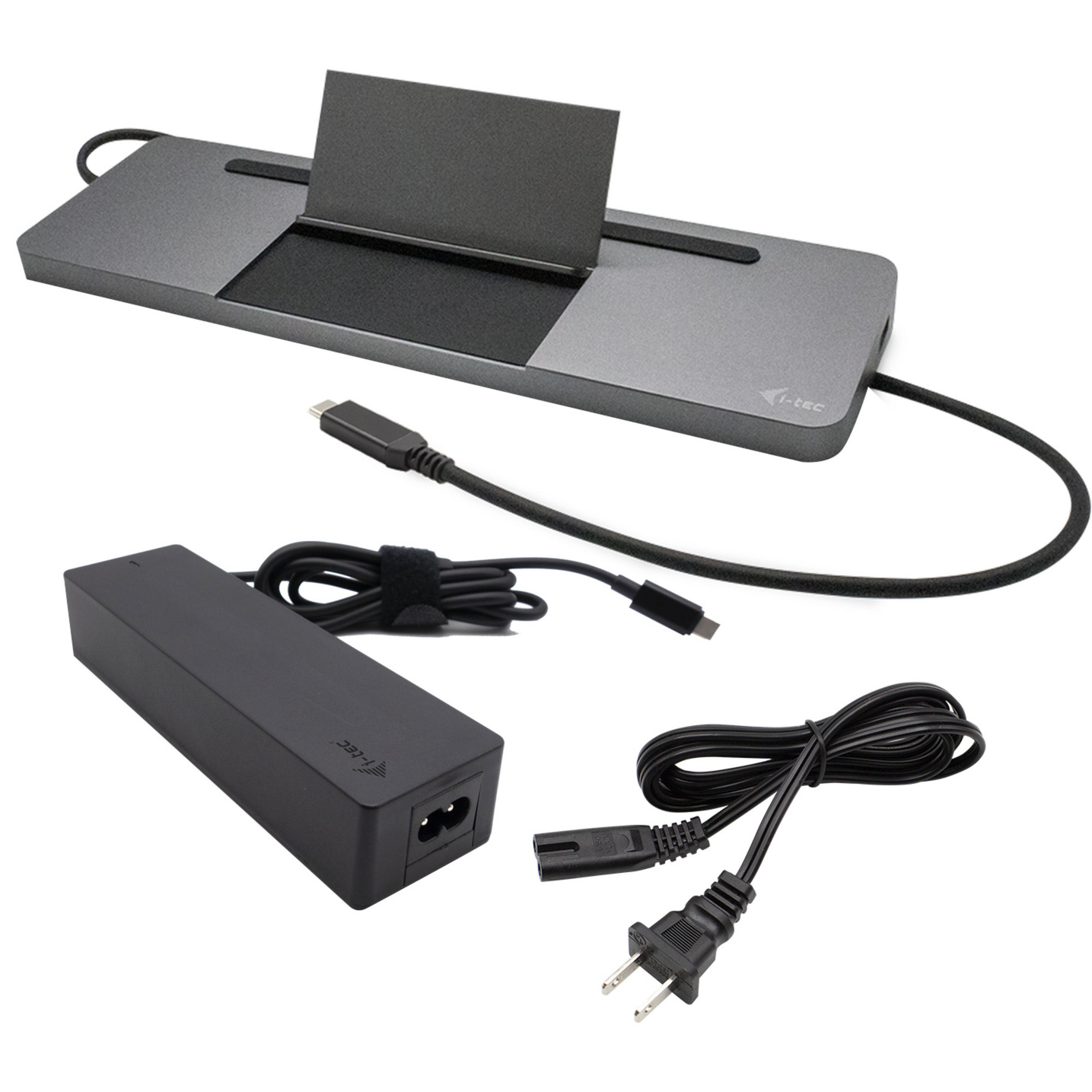 USB-C Metal Ergonomic Triple 4K Docking Station, Dockingstation